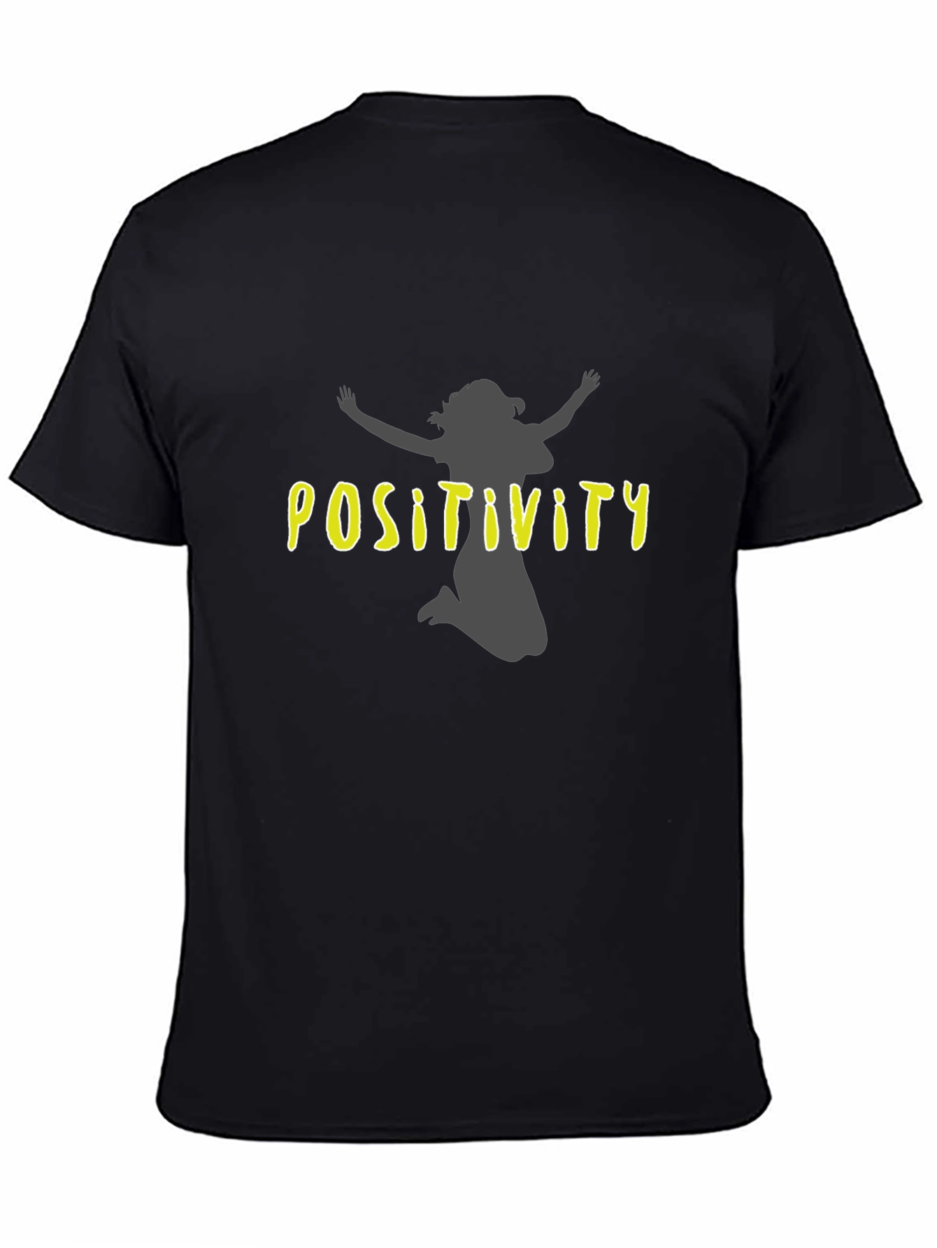 Black Positivity Graphic Tee - Unisex Black T-Shirt view 4