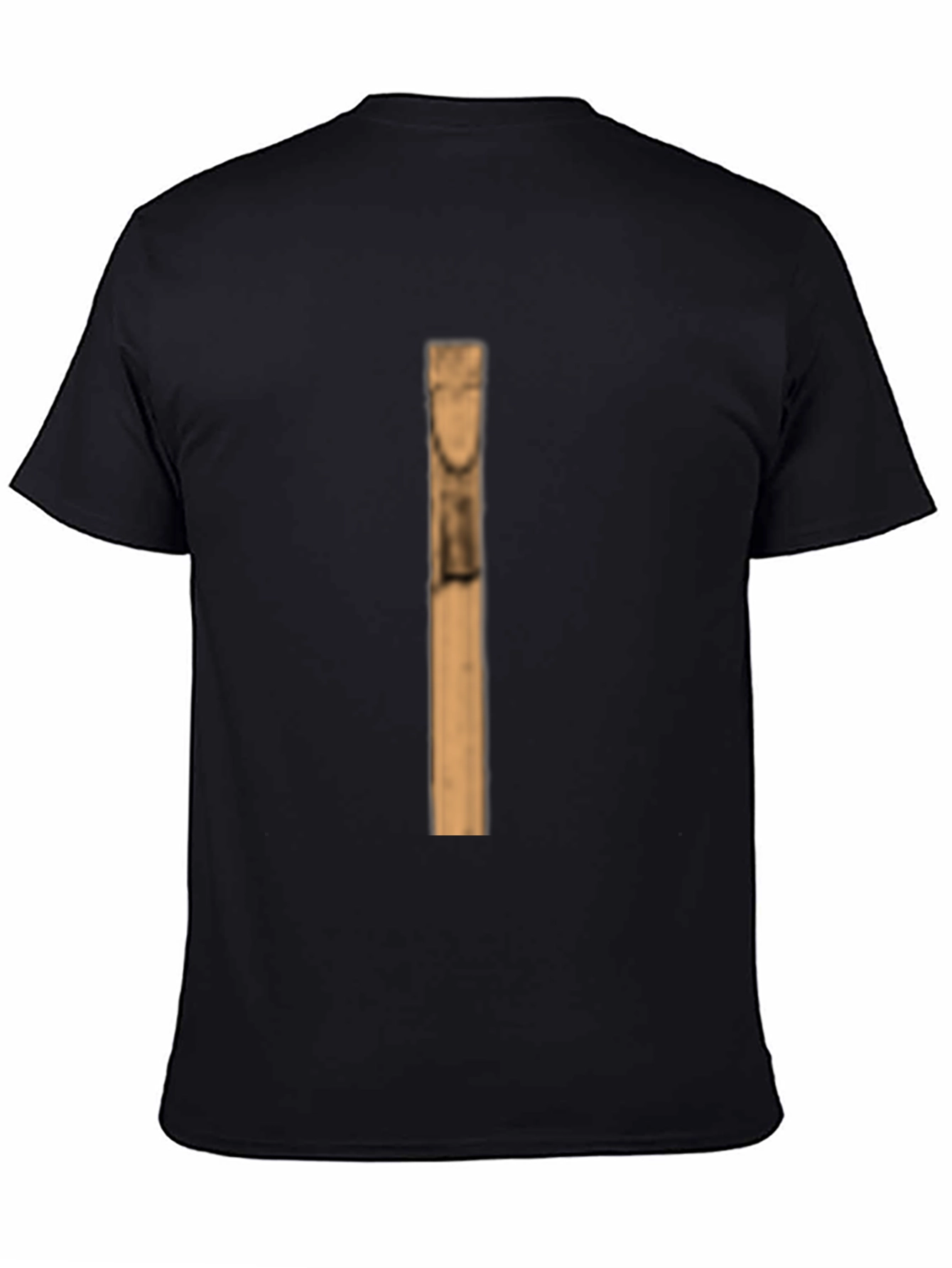 Black Unique Graphic Tee - Organ Pipe Design view 4