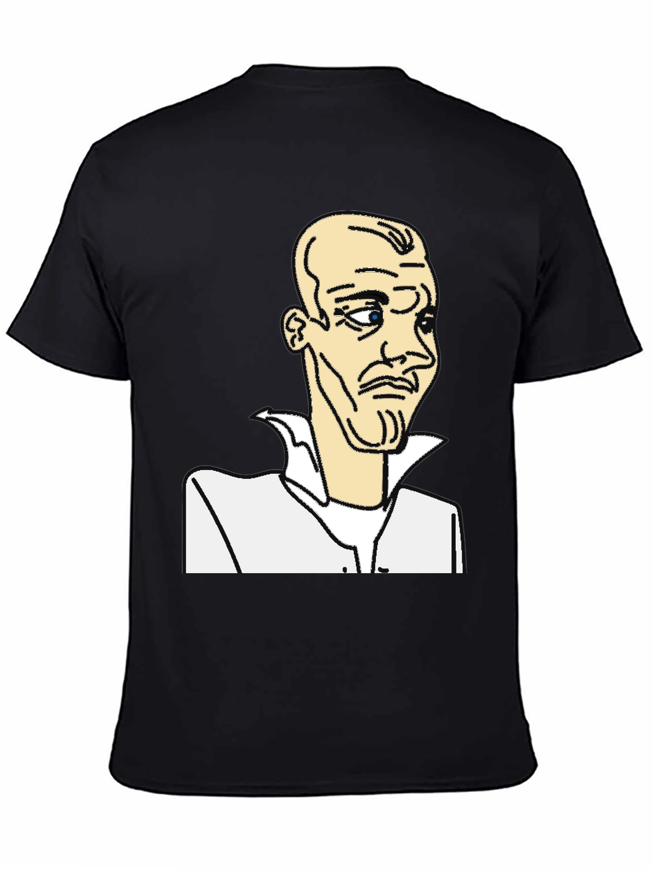 Black Cartoon Character Graphic Black T-Shirt view 4