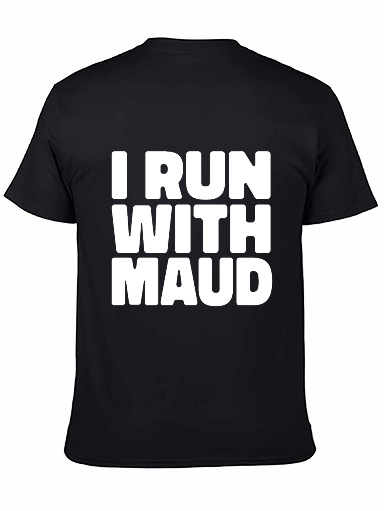 Black I Run With Maud Graphic T-Shirt - Black Cotton Blend view 4