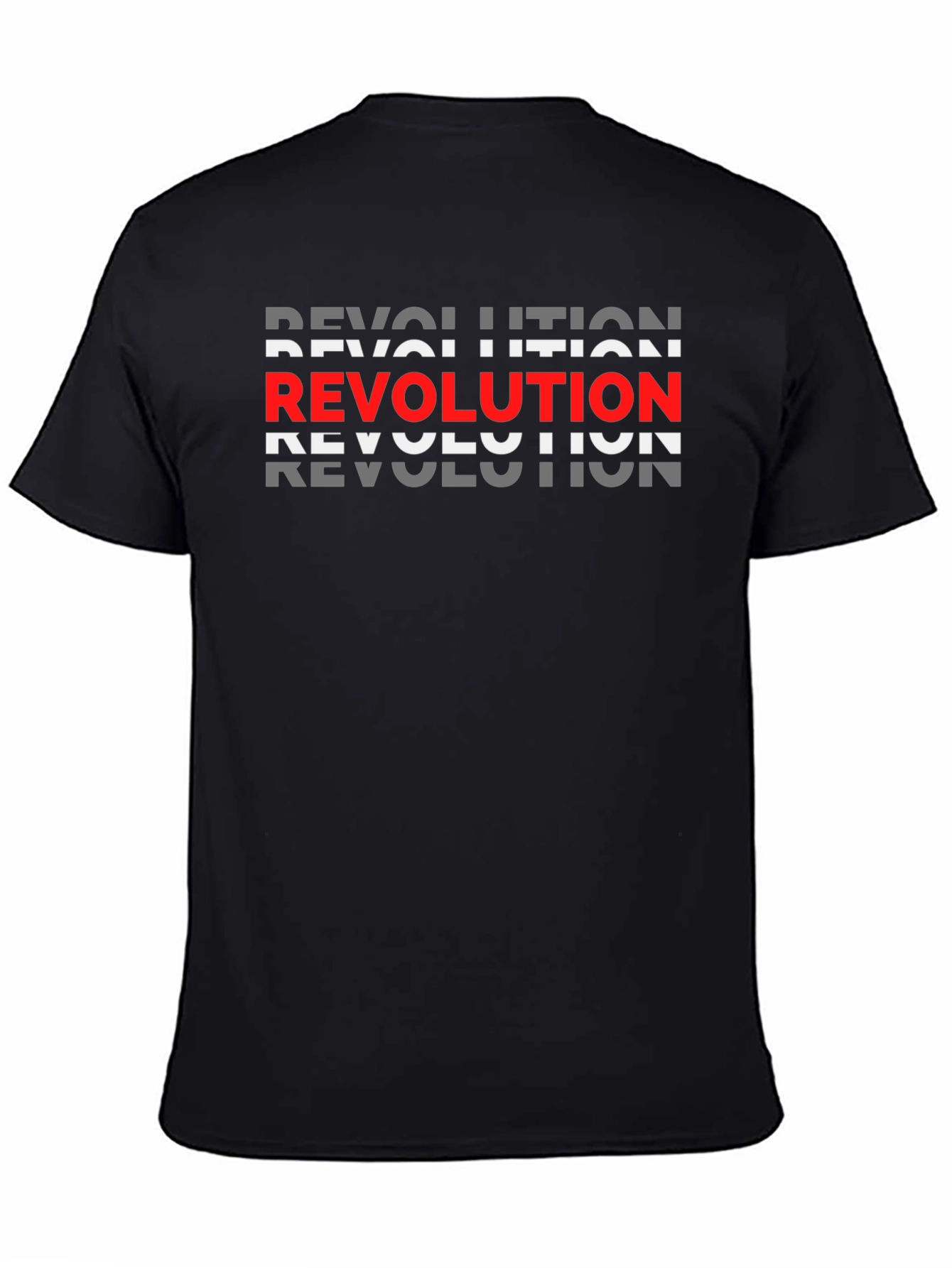 Black Revolution Graphic Print Black T-Shirt view 4