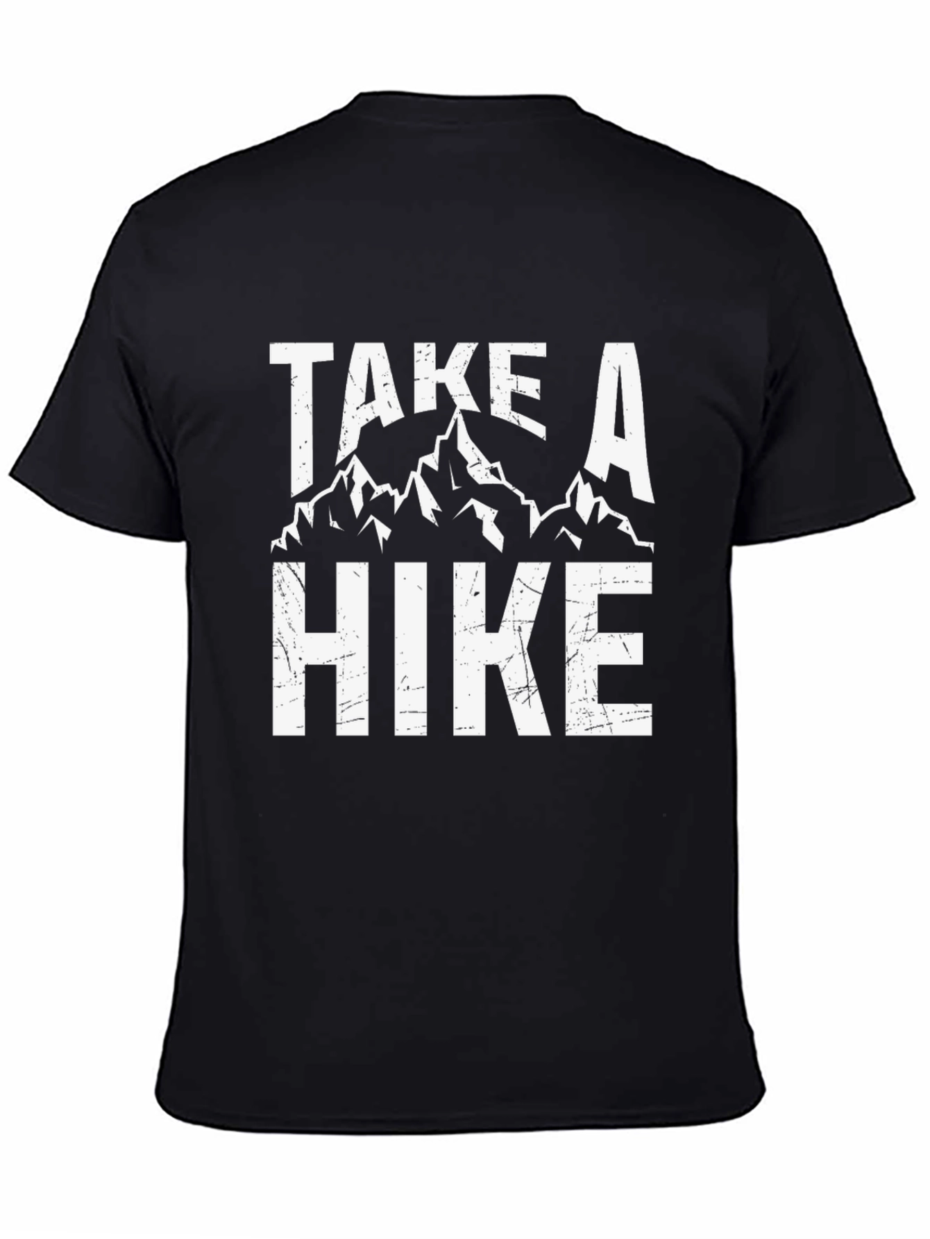 Black Take A Hike Graphic Tee - Black Cotton Blend view 4