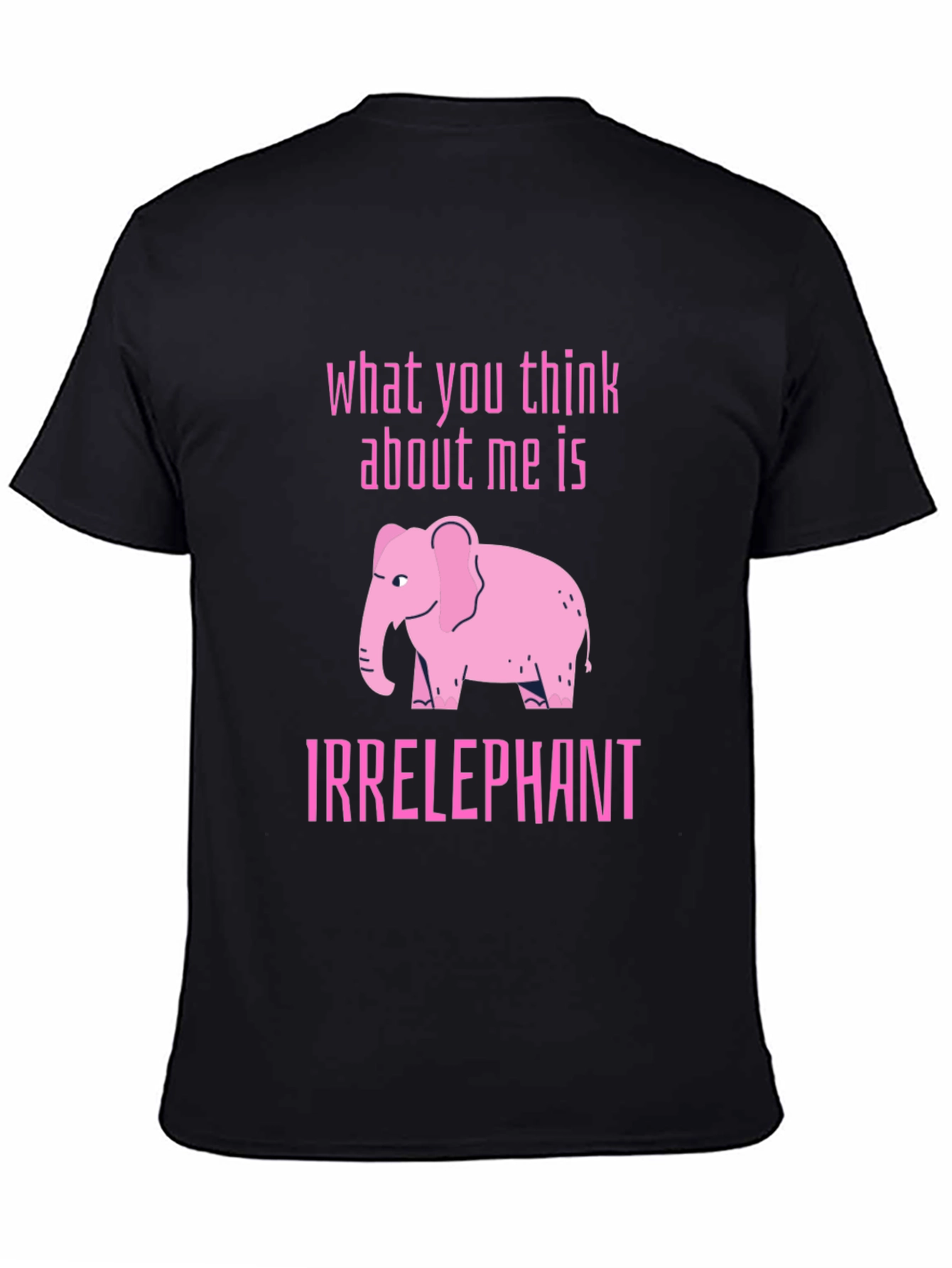 Black Irrelephant Graphic T-Shirt - Black Cotton Tee view 4
