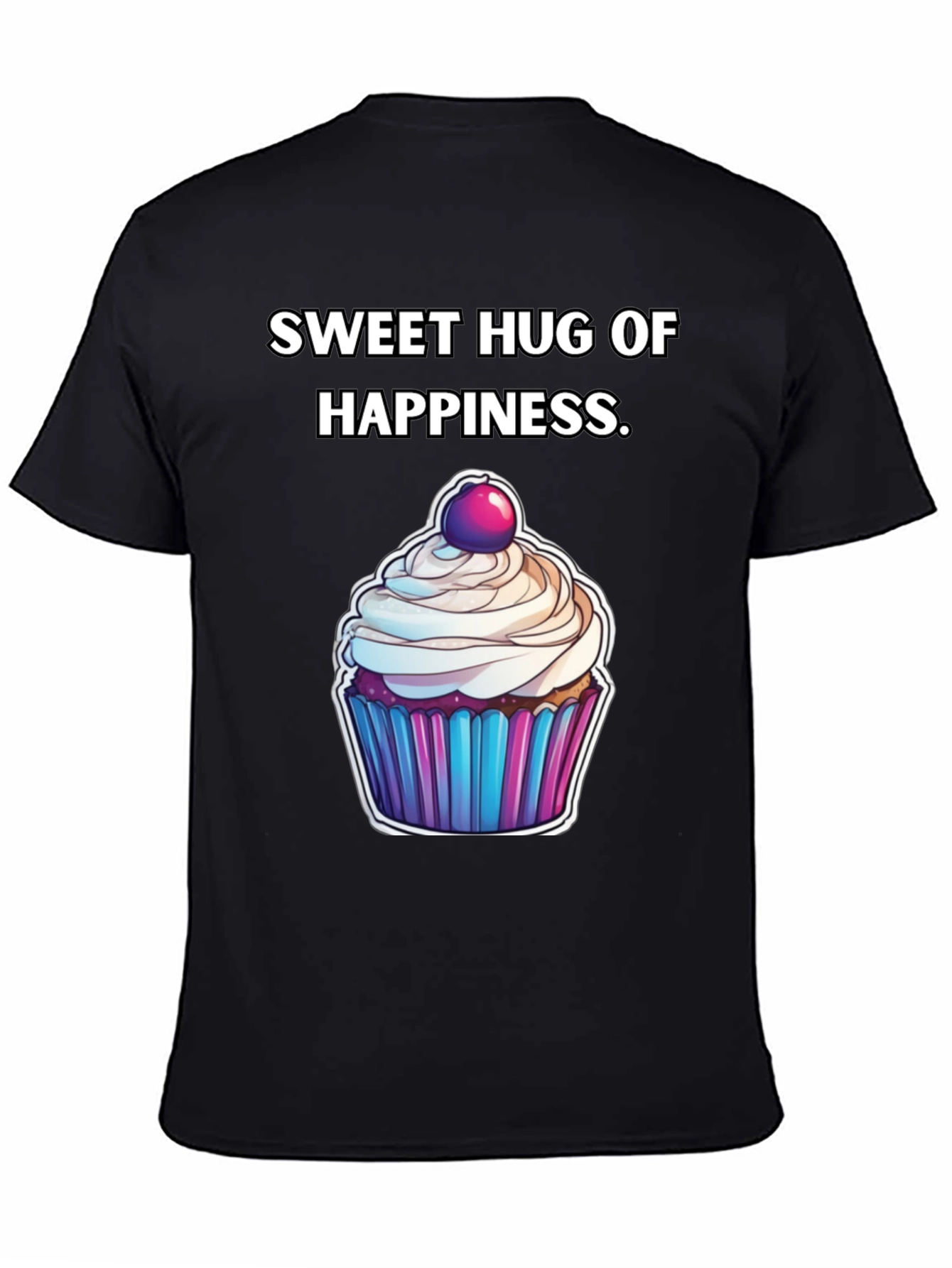 Black Sweet Hug of Happiness T-Shirt view 4