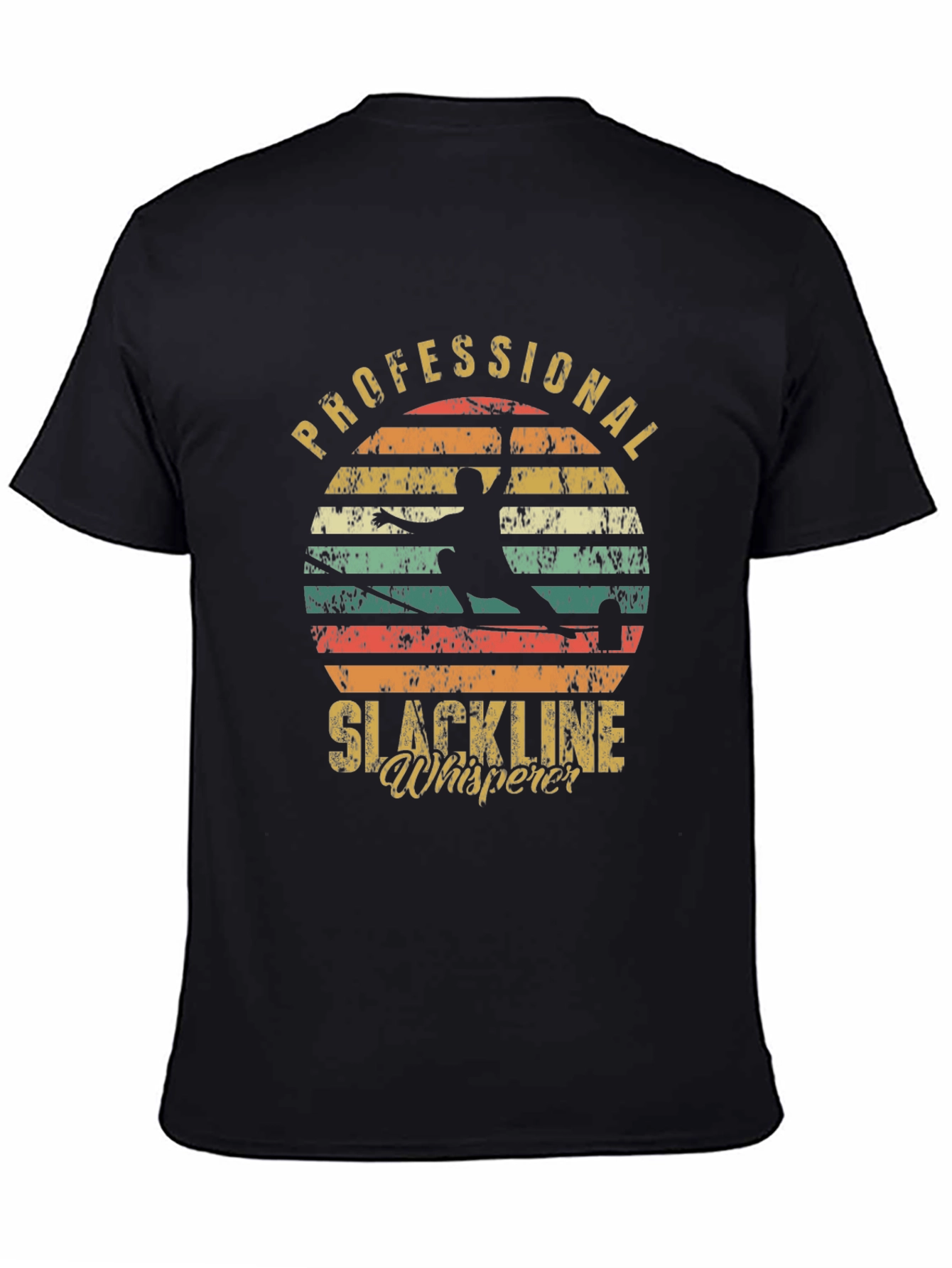 Black Professional Slackline Whisperer T-Shirt view 4