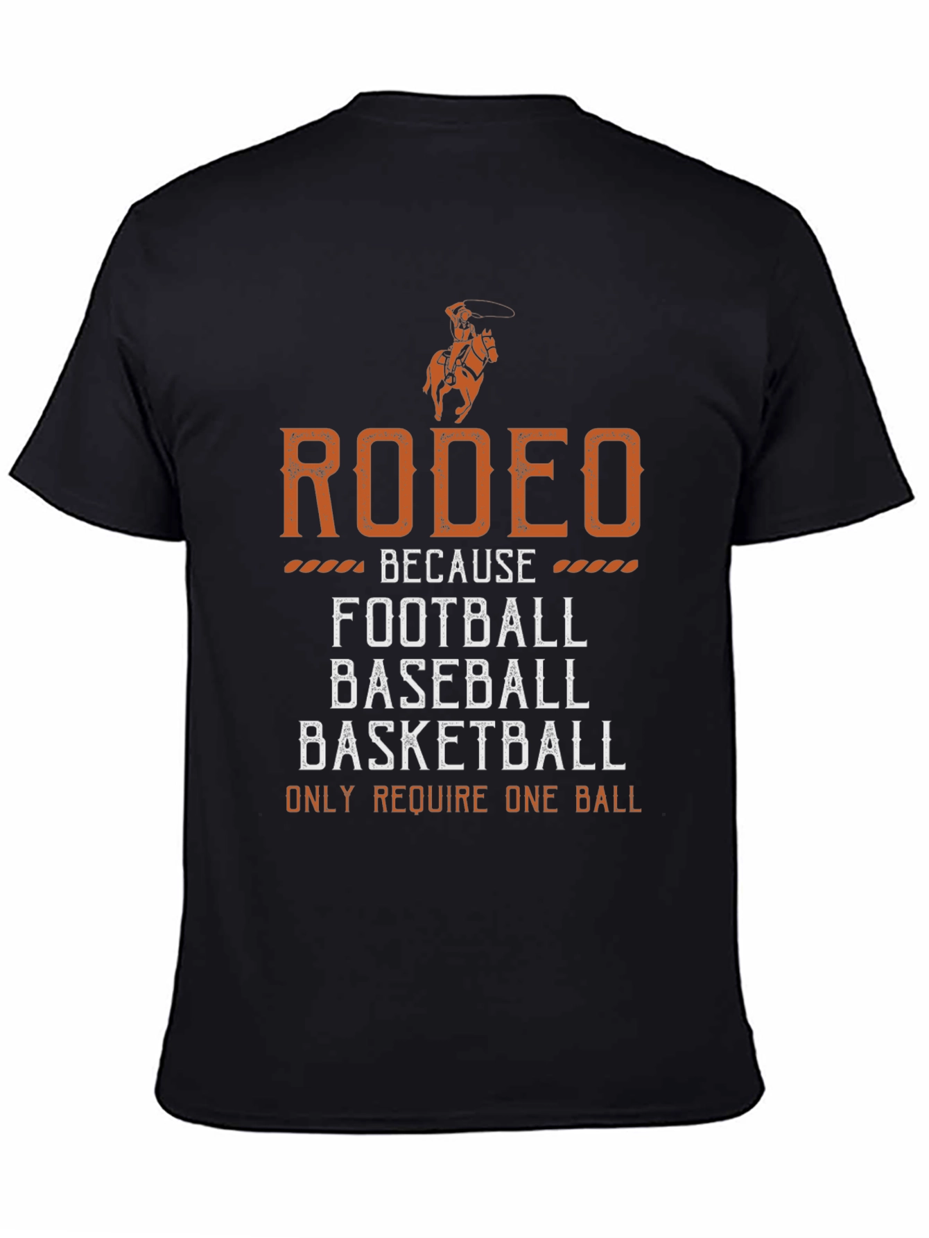 Black Rodeo One Ball T-Shirt - Cowboy Graphic Tee view 4