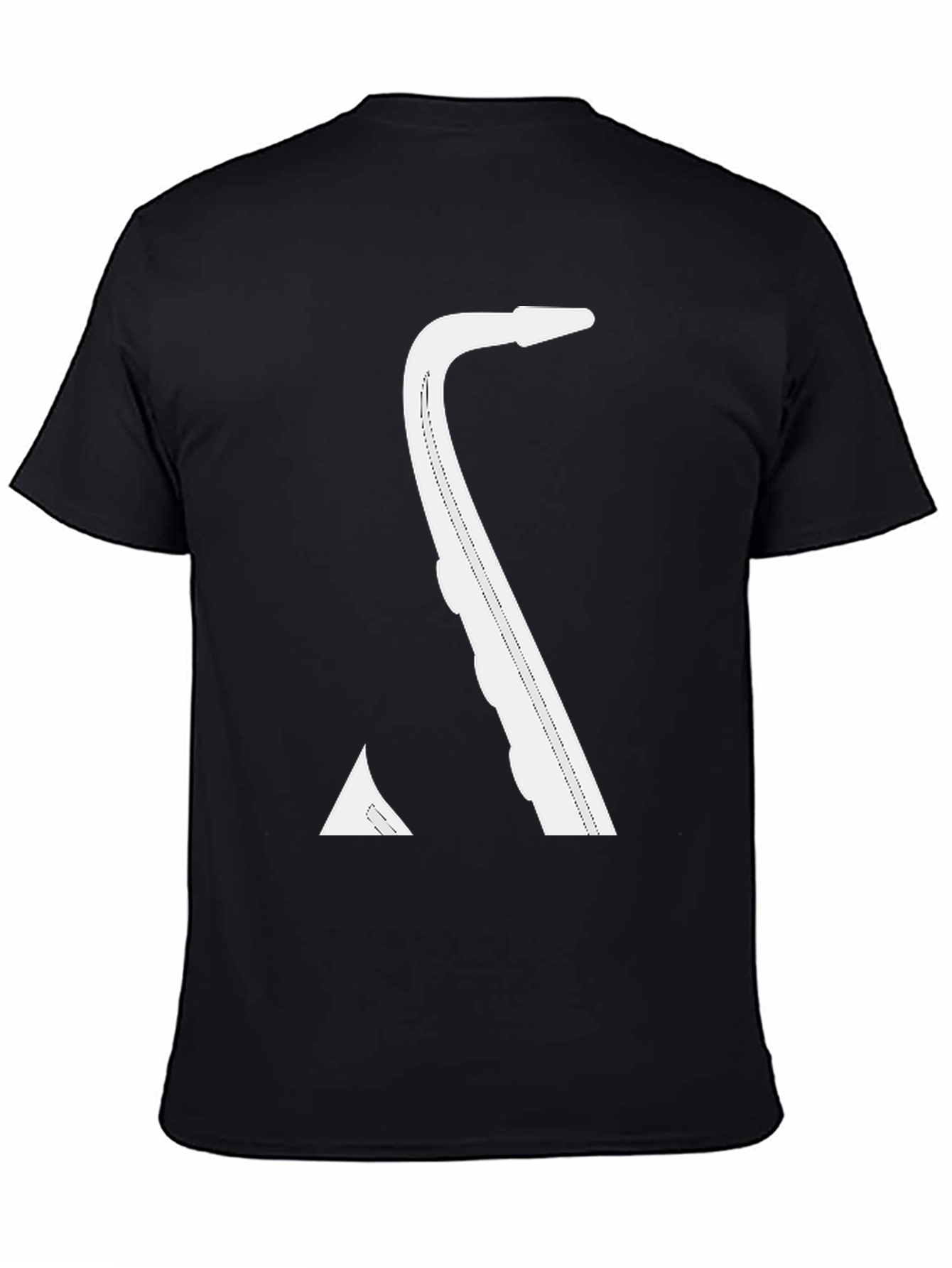 Black Saxophone Graphic T-Shirt - Cool Music Tee view 4