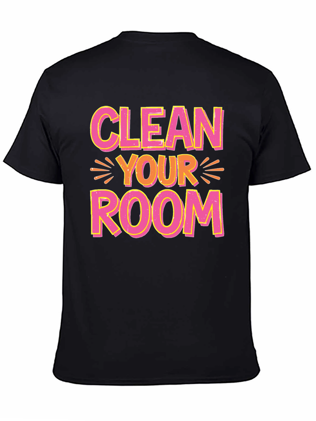 Black Clean Your Room Graphic Tee view 4