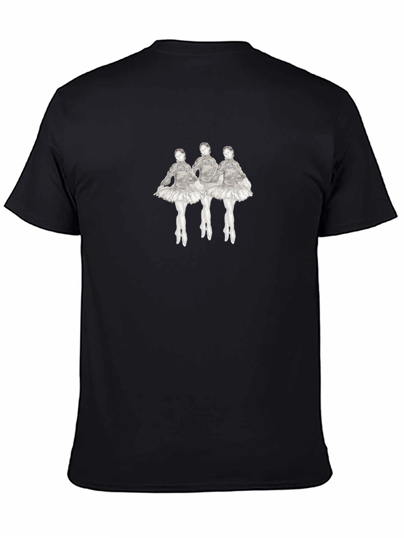 Black Dancing Ballerinas Graphic T-Shirt view 4