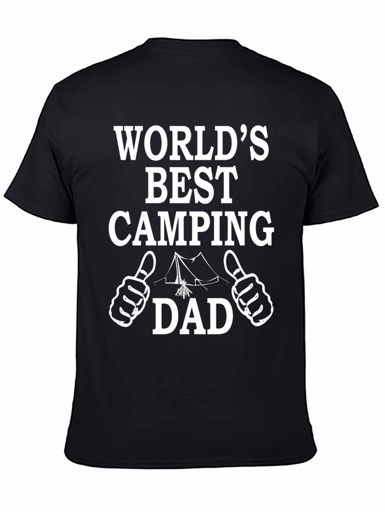 Black World's Best Camping Dad T-Shirt view 4