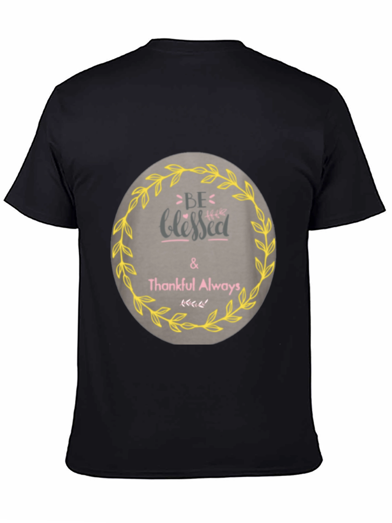 Black Be Blessed & Thankful Graphic T-Shirt view 4