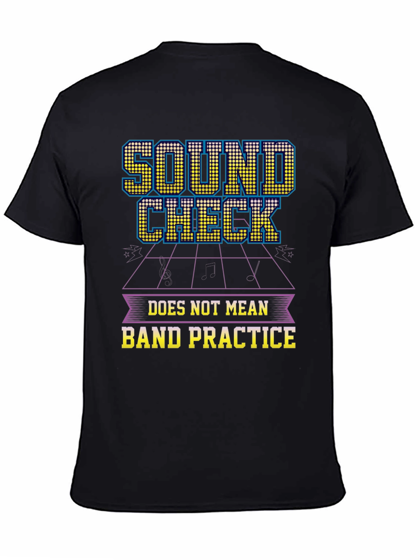 Black Sound Check Band Practice T-Shirt view 4