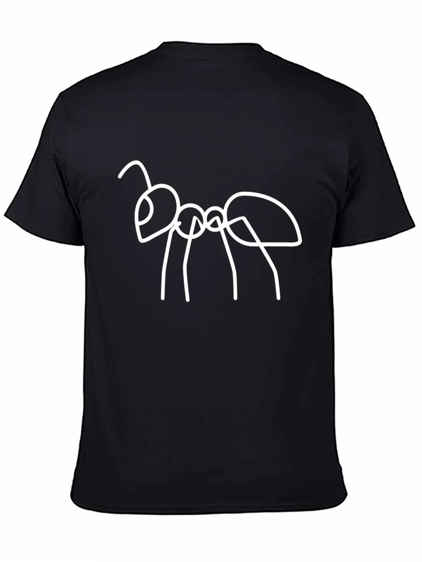 Black Ant Graphic T-Shirt - Black Casual Tee view 4