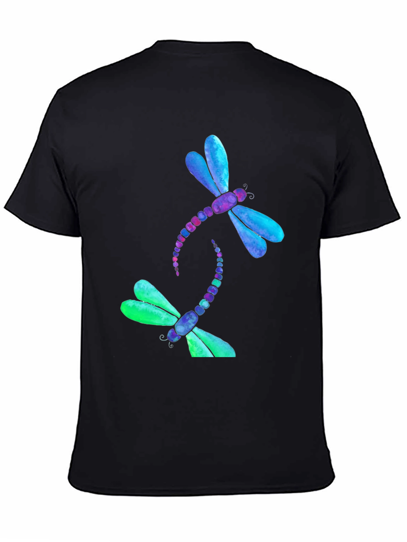 Black Dragonfly Graphic Tee - Men's Black T-Shirt view 4
