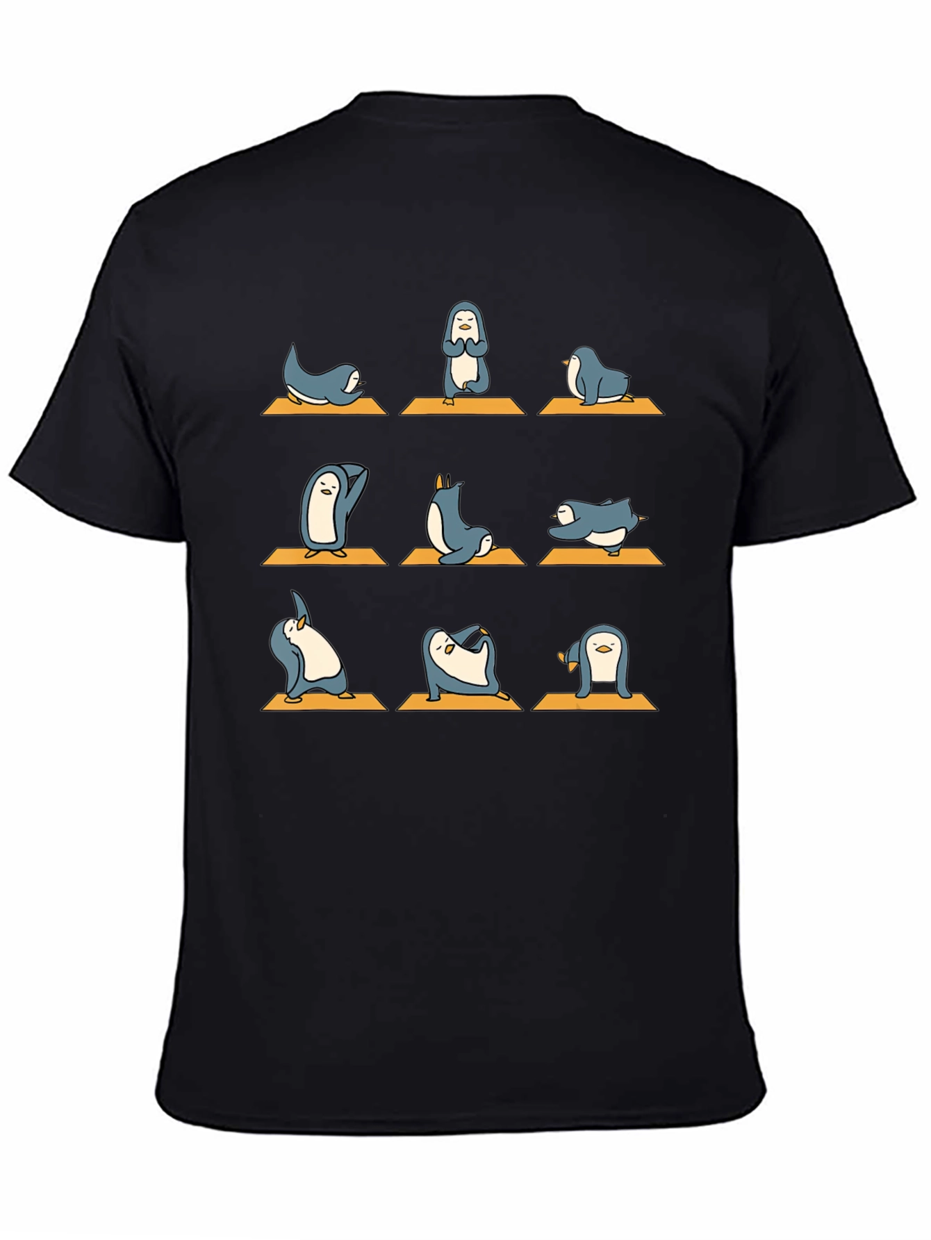 Black Yoga Penguin Graphic Tee view 4