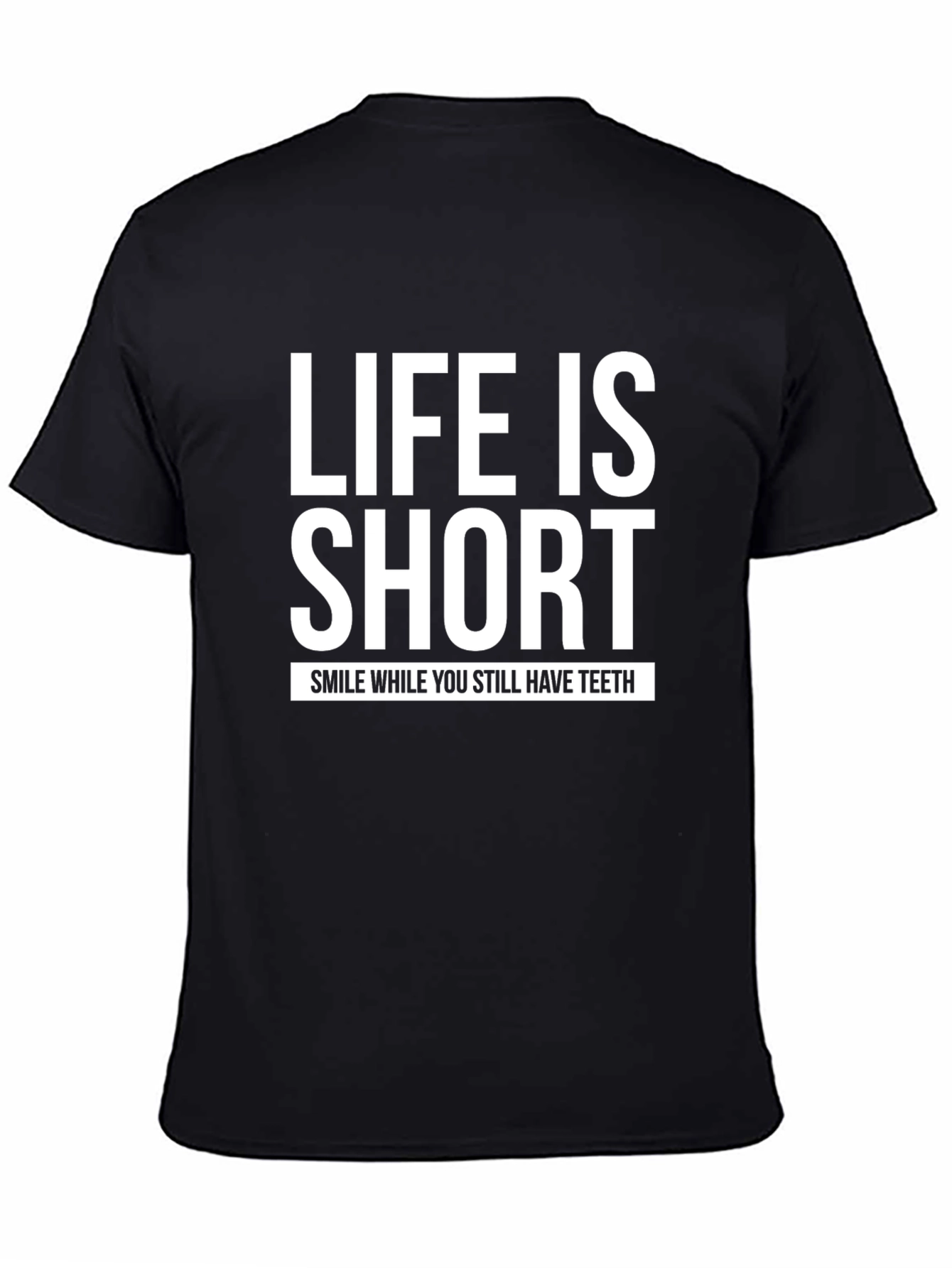Black Life is Short Graphic Tee - Smile While You Can view 4