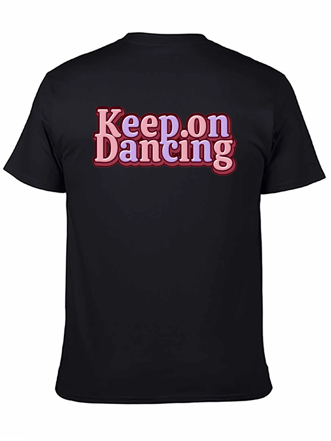 Black Keep on Dancing Graphic Tee - Retro Style view 4