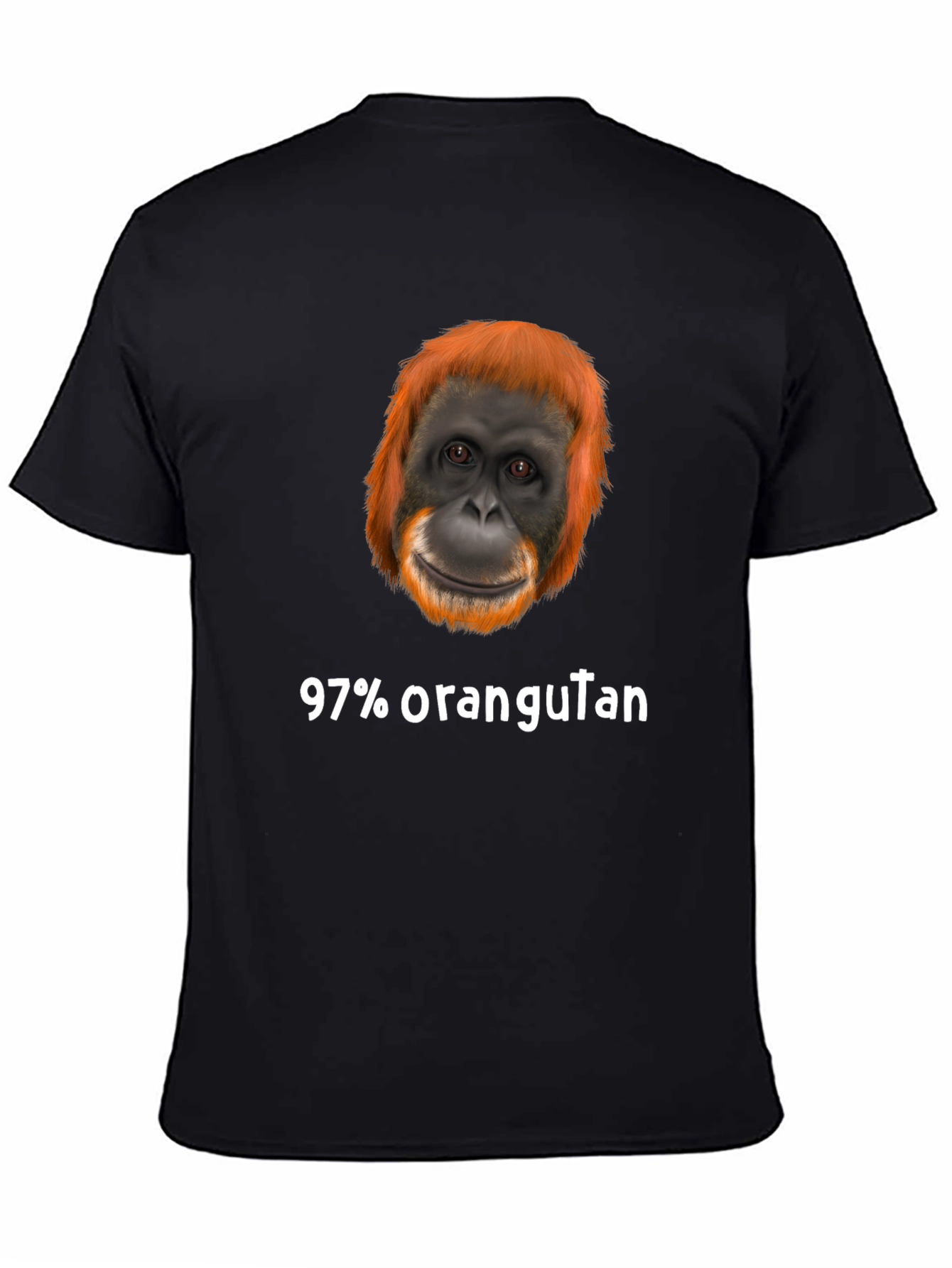 Funny 97% Orangutan Graphic Print T-Shirt - 4
