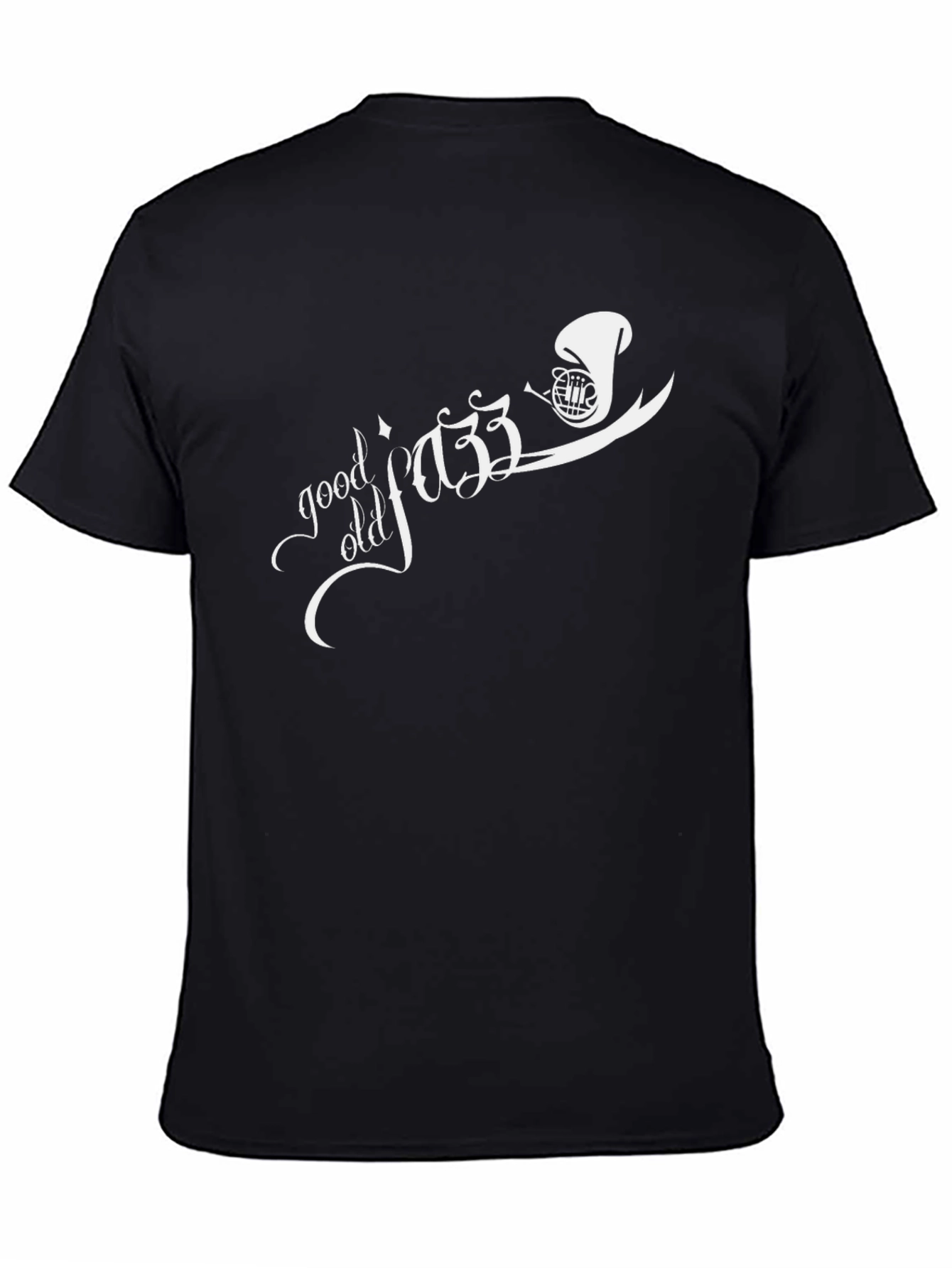 Black Good Old Jazz Black T-Shirt - Music Lover Tee view 4