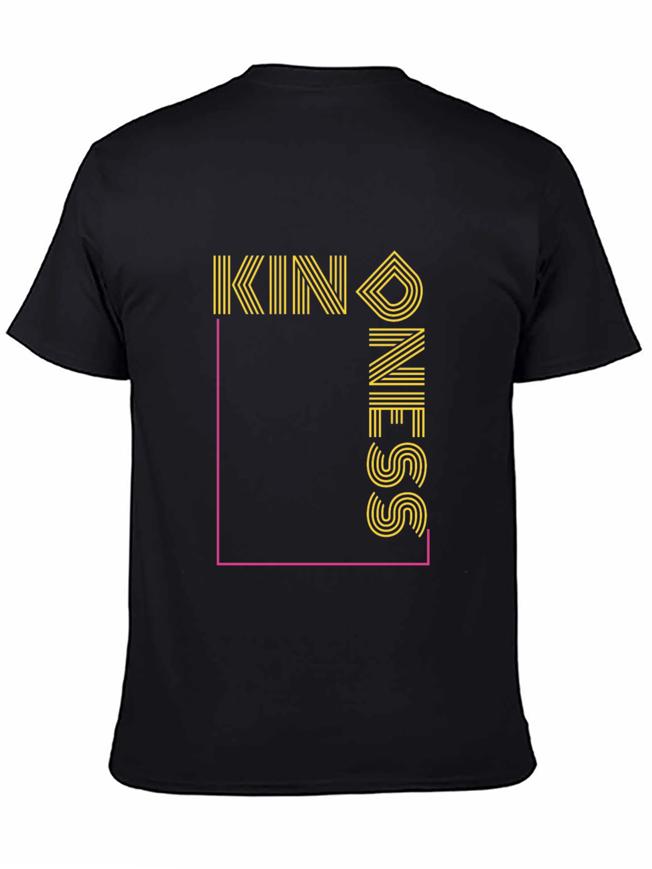 Black Kindness Graphic Tee - Stylish Black T-Shirt view 4