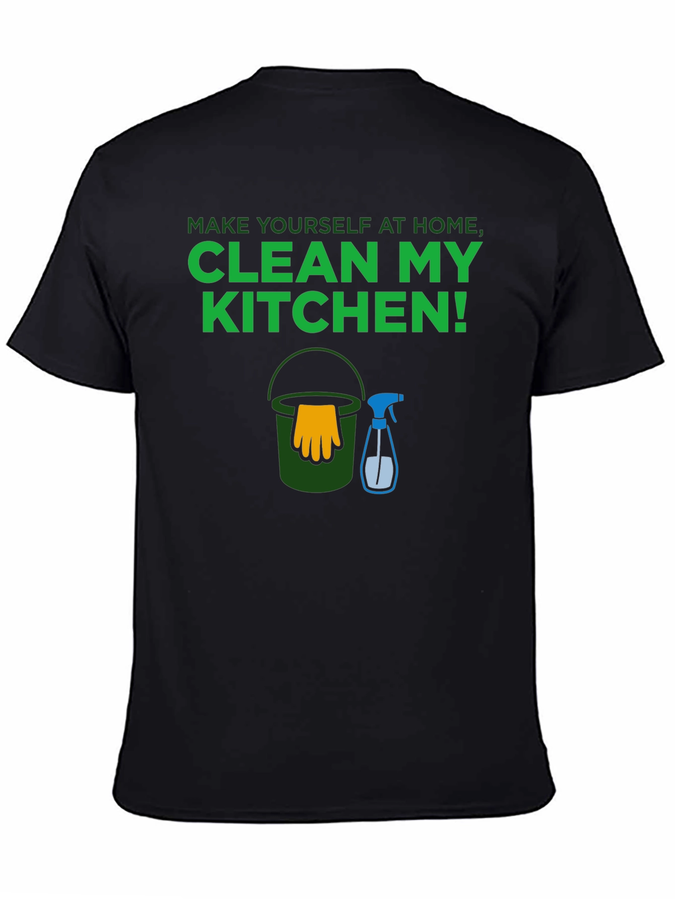 Black Clean My Kitchen Graphic Tee view 4
