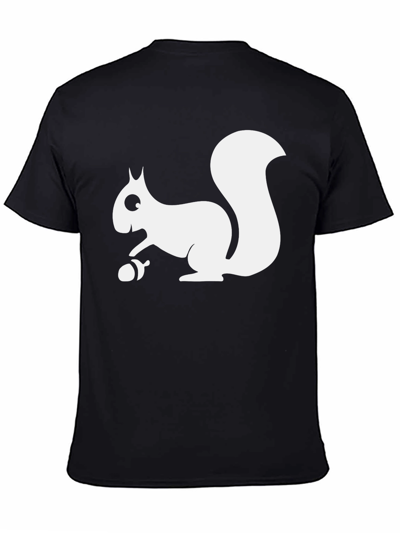 Black Squirrel Graphic Tee - Black Cotton T-Shirt view 4