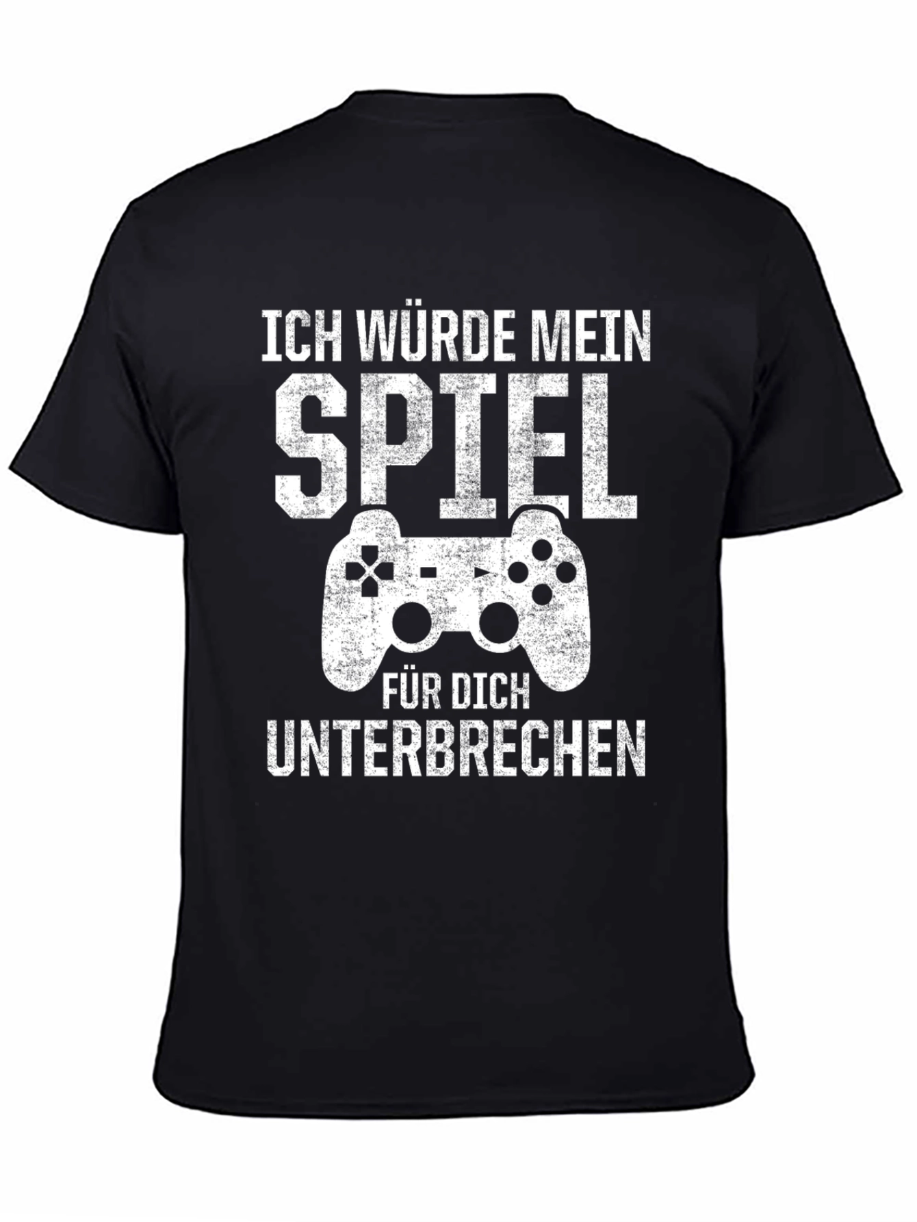 Black Ich Würde Mein Spiel Unterbrechen T-Shirt Gamer view 4