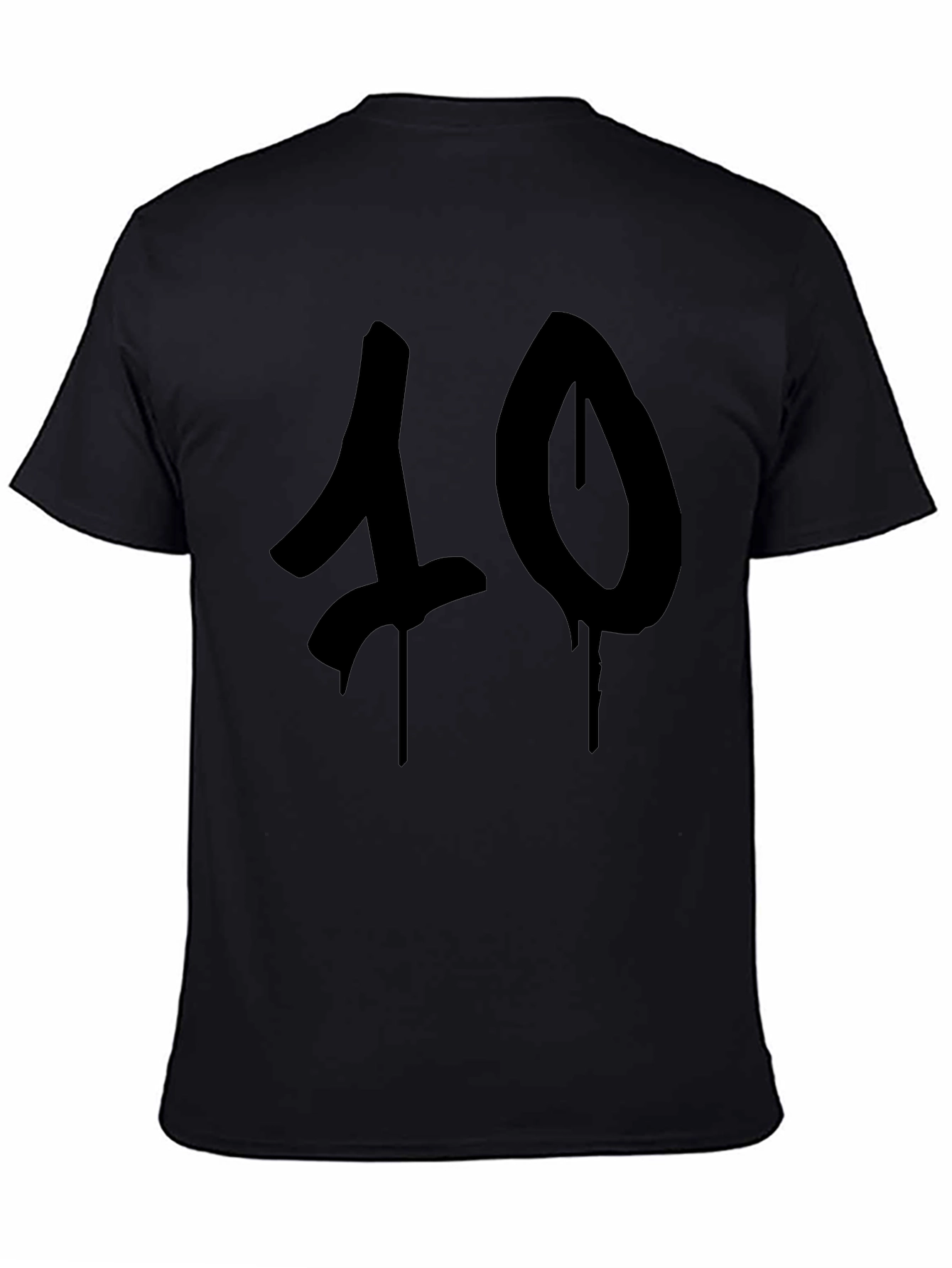 Black Men's Black "40" Graphic T-Shirt view 4