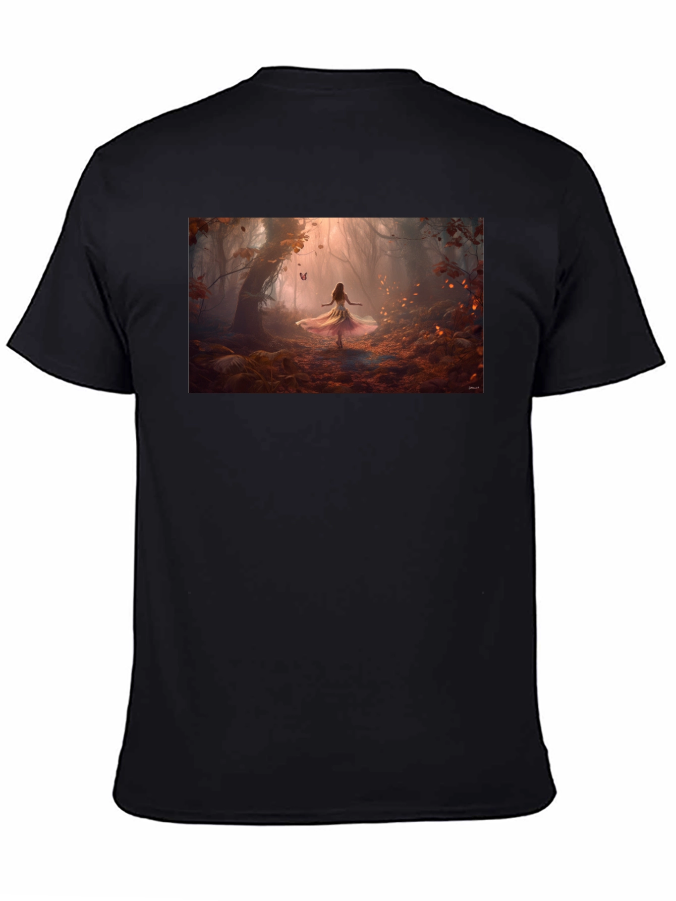 Black Enchanted Forest T-Shirt view 4