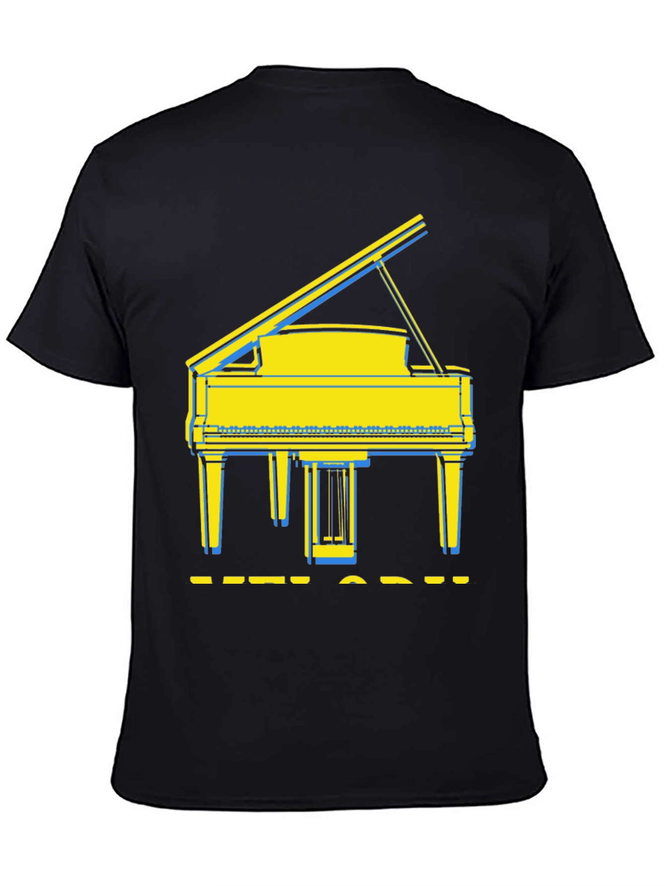 Black Grand Piano Graphic Tee - Stylish Music Lover Shirt view 4