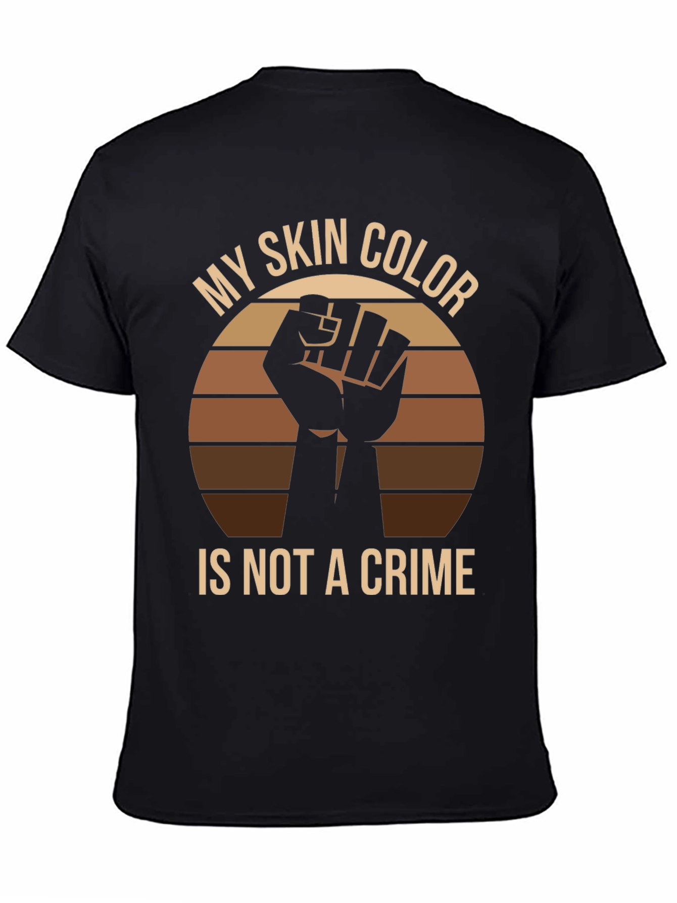 Black My Skin Color Is Not a Crime T-Shirt view 4