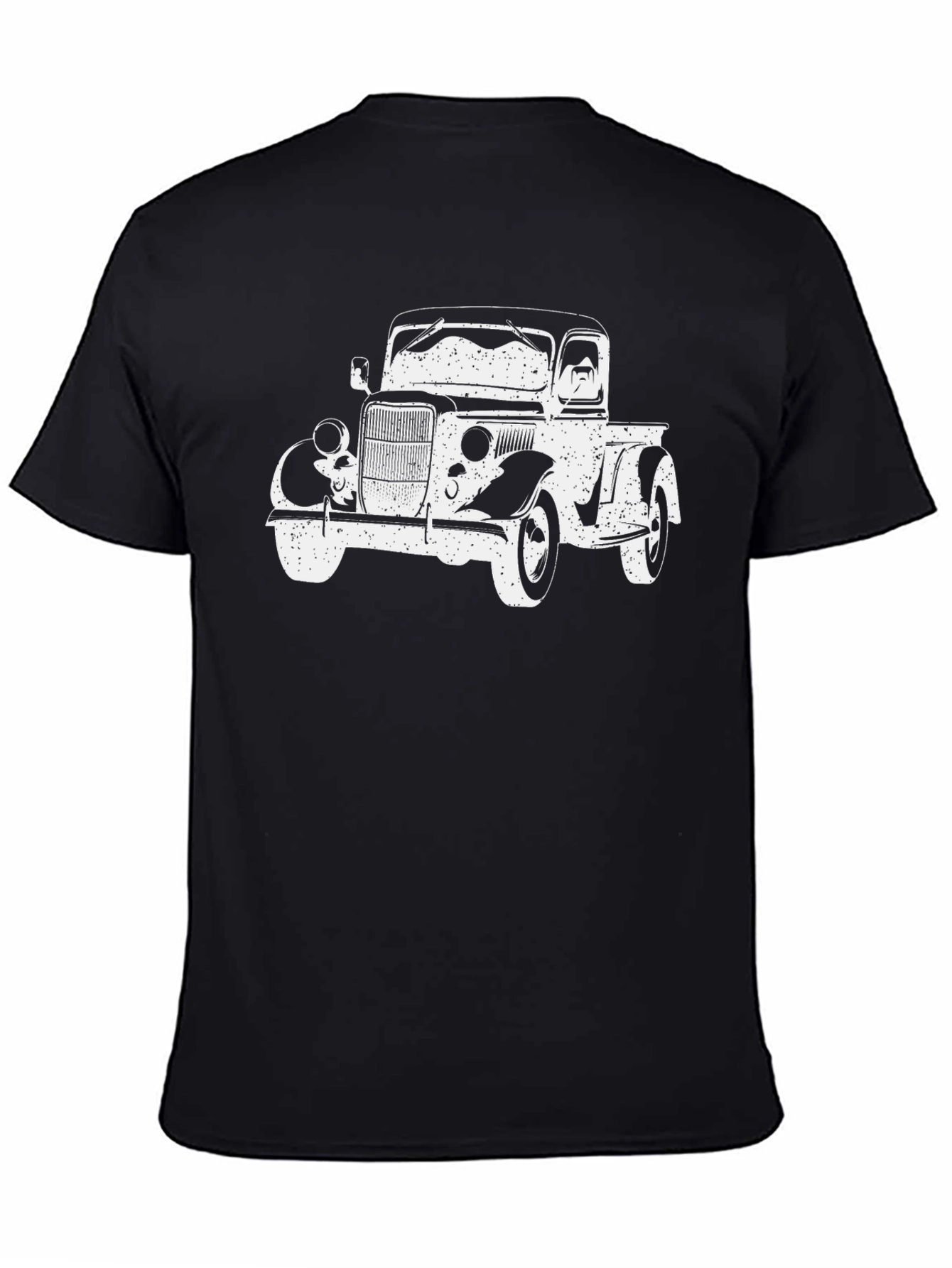 Black Vintage Truck Graphic T-Shirt - Classic Style view 4