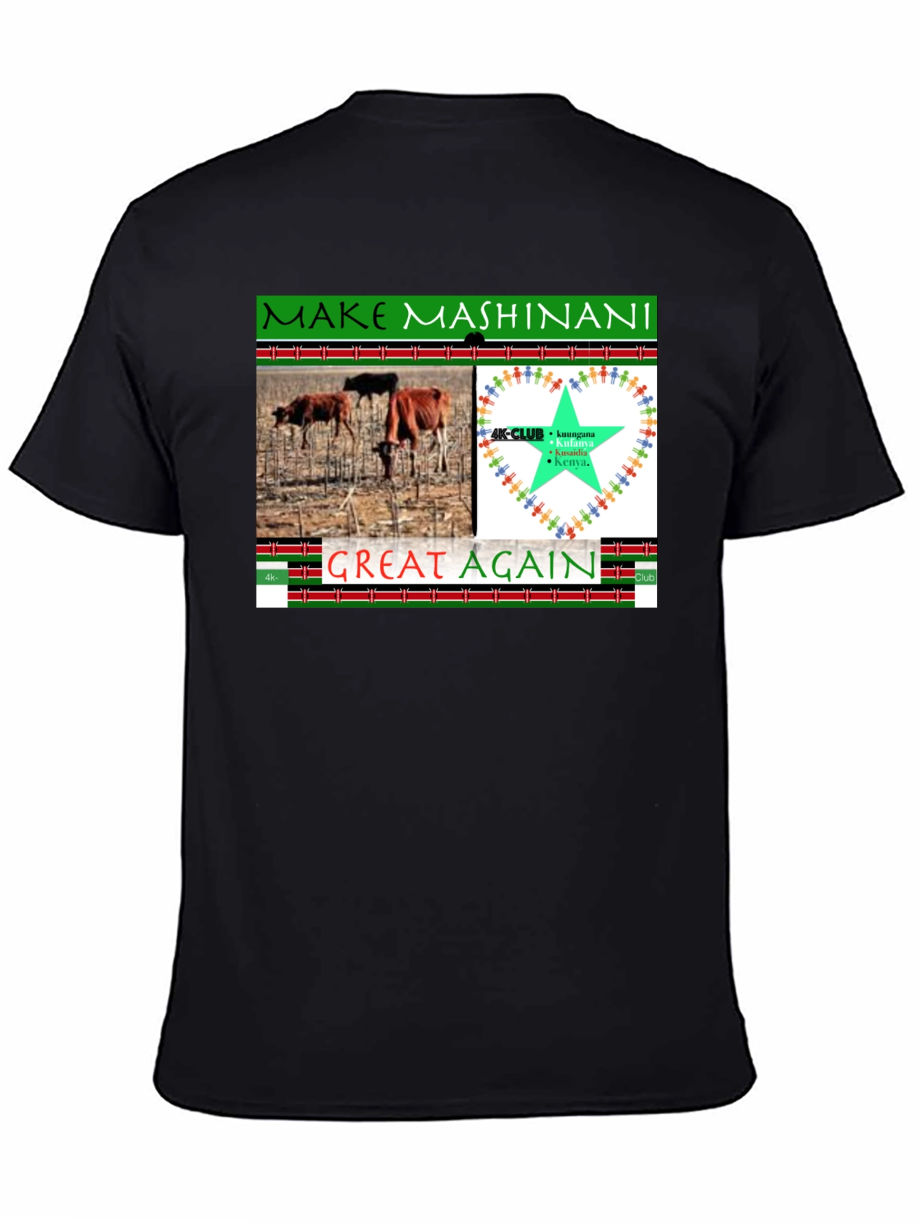 Black Make Mashinani Great Again Graphic Tee view 4