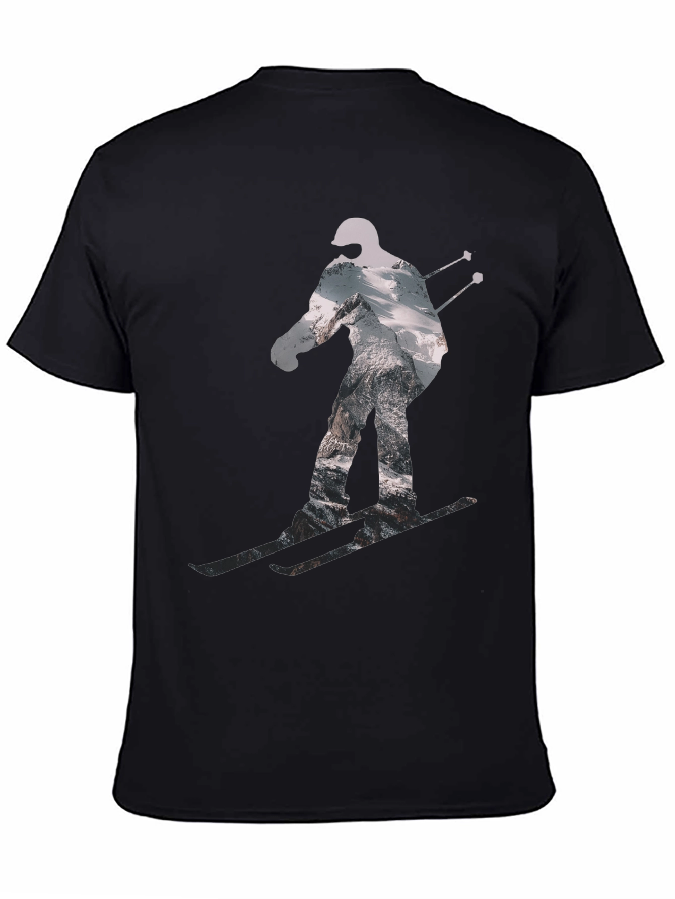 Black Skier Graphic Tee - Black T-Shirt view 4