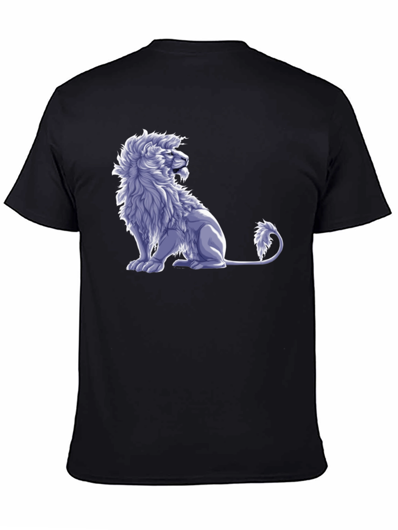 Black Lion Graphic Tee - Black Cotton Blend view 4