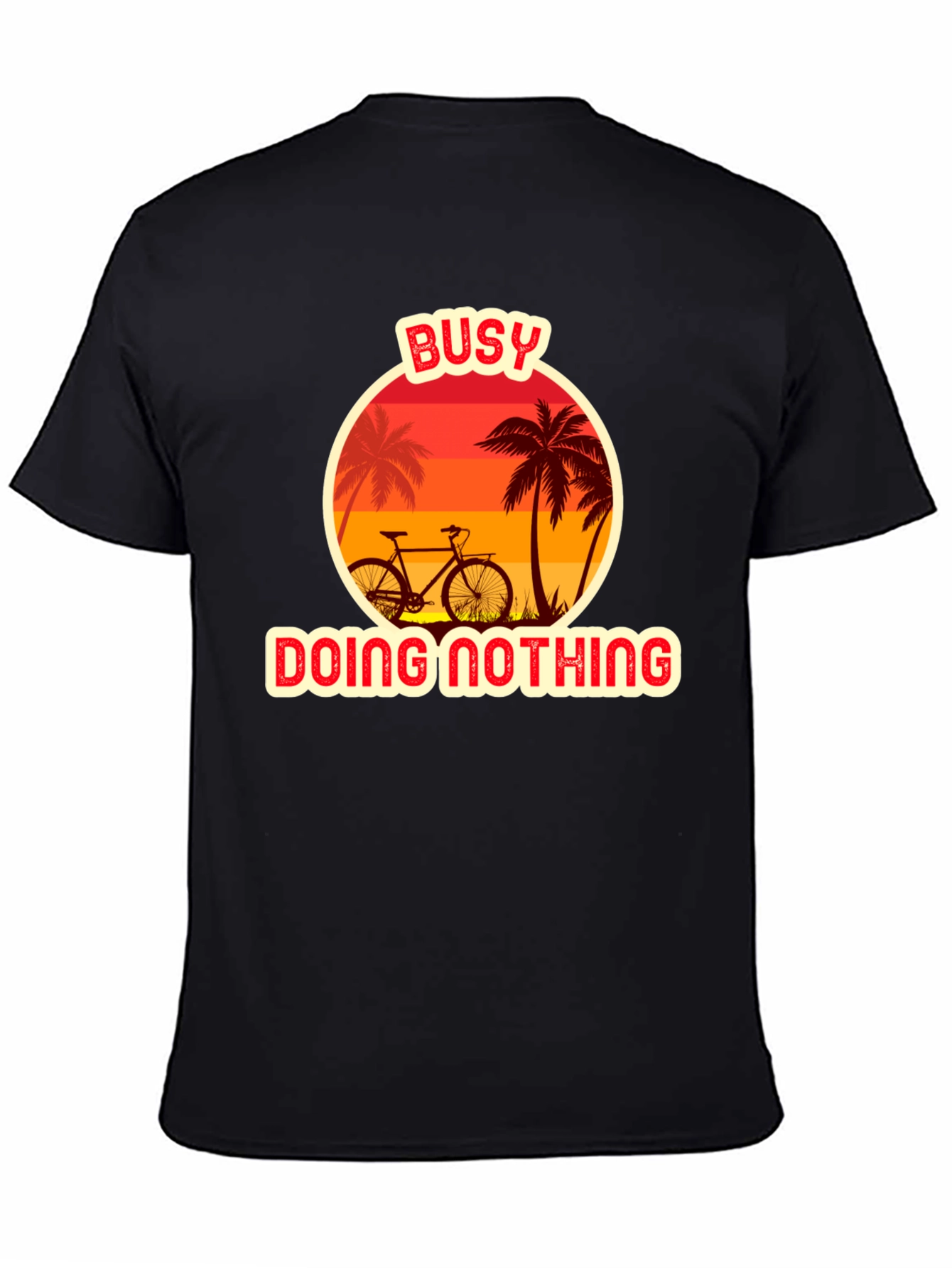 Black Busy Doing Nothing Graphic T-Shirt view 4