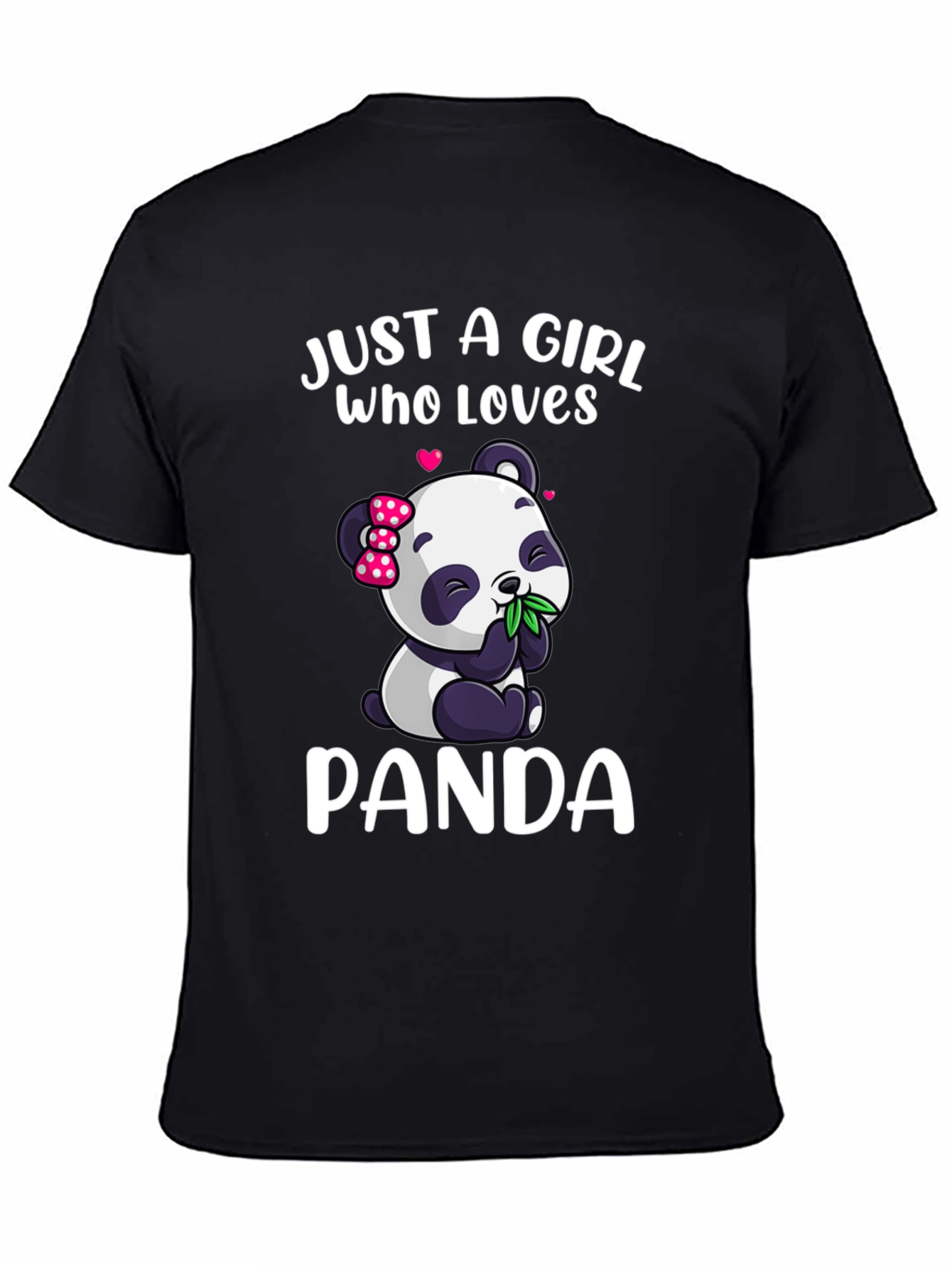 Black Girl's Panda Lover T-Shirt view 4