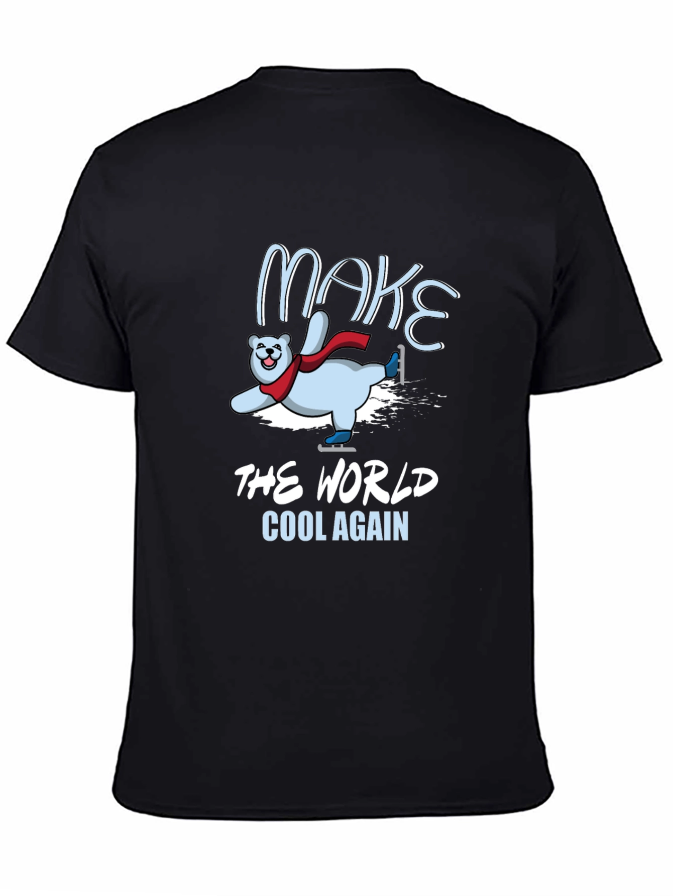 Black Make the World Cool Again Graphic T-Shirt view 4