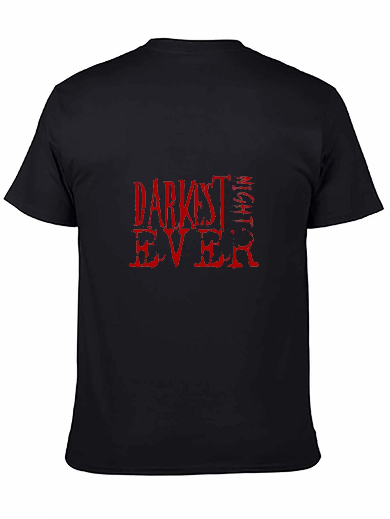 Black Darkest Night Ever Graphic Tee - Men's Black T-Shirt view 4