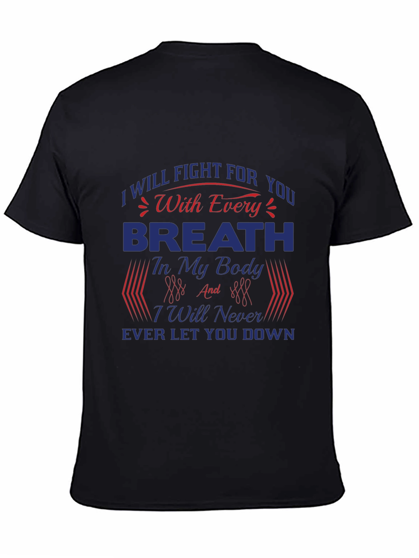 Black I Will Fight For You T-Shirt - Bold Graphic Tee view 4