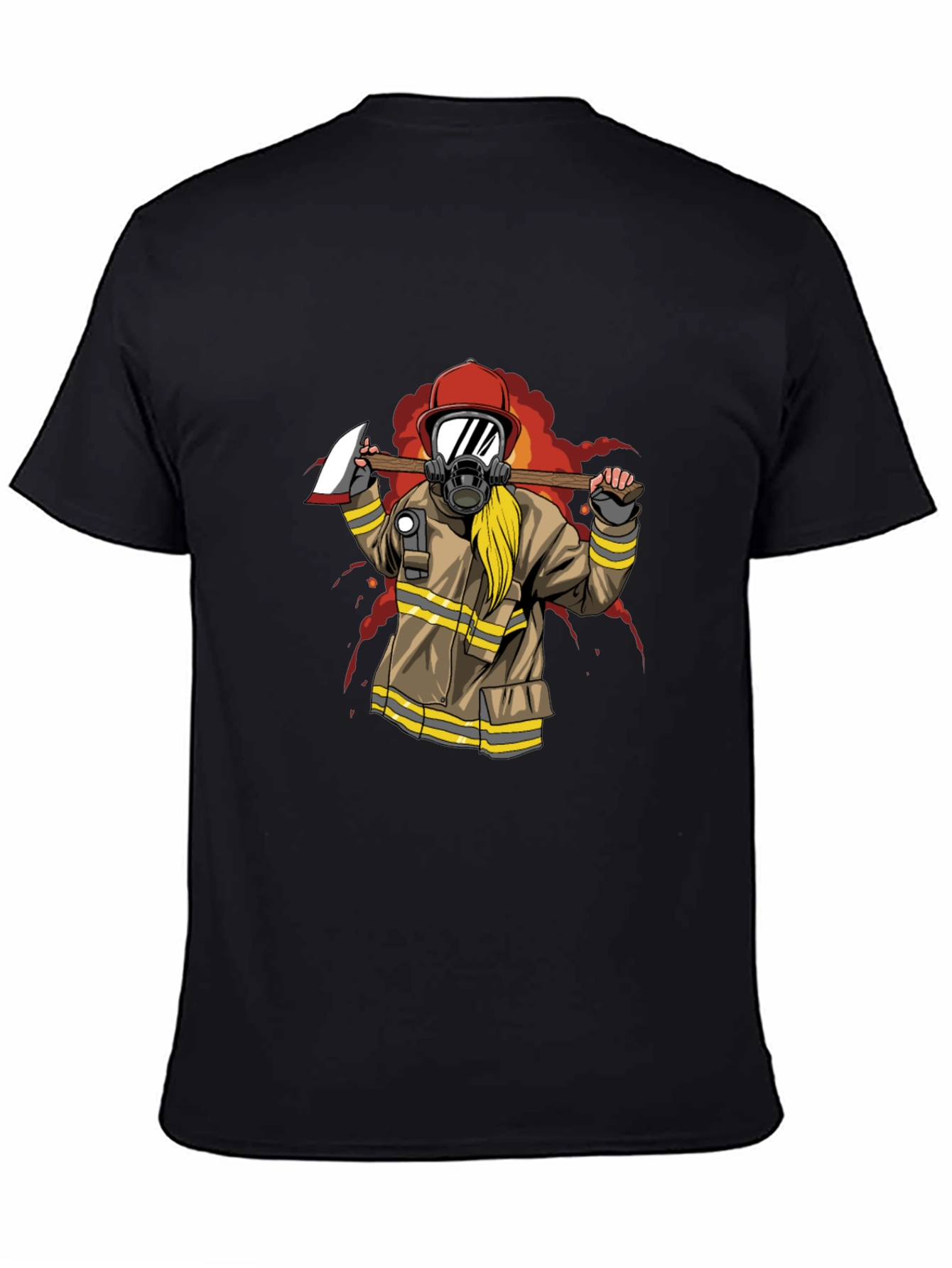 Firefighter Axe T-Shirt - Bold Graphic Tee - 4