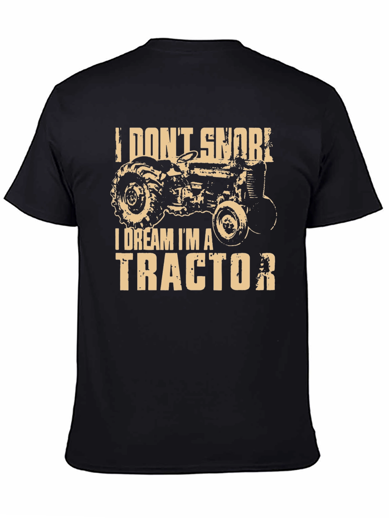 Black I Dream I'm A Tractor Graphic T-Shirt view 4