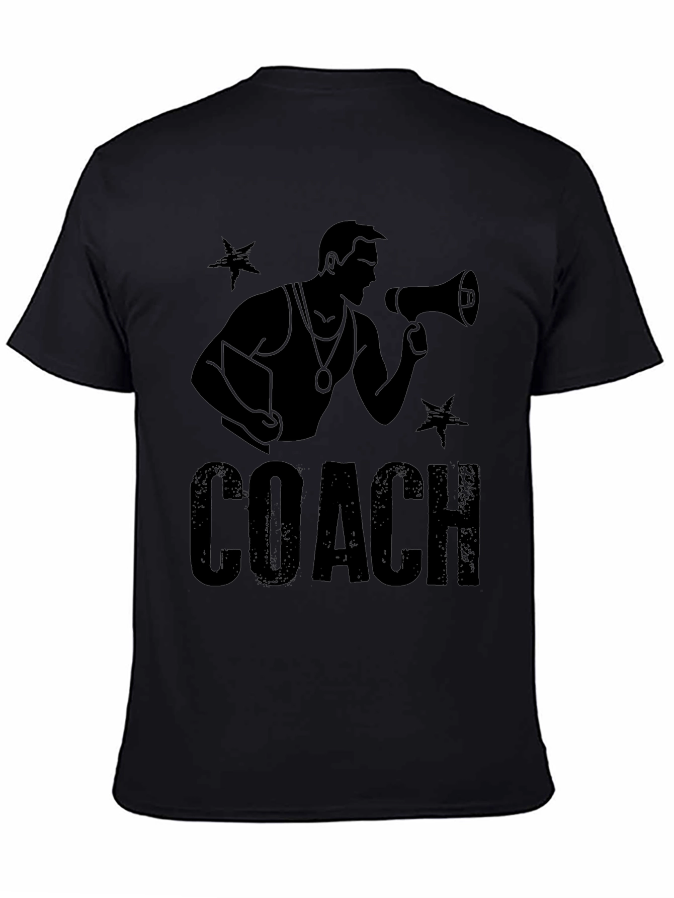 Black Coach Graphic Tee - Motivational T-Shirt view 4