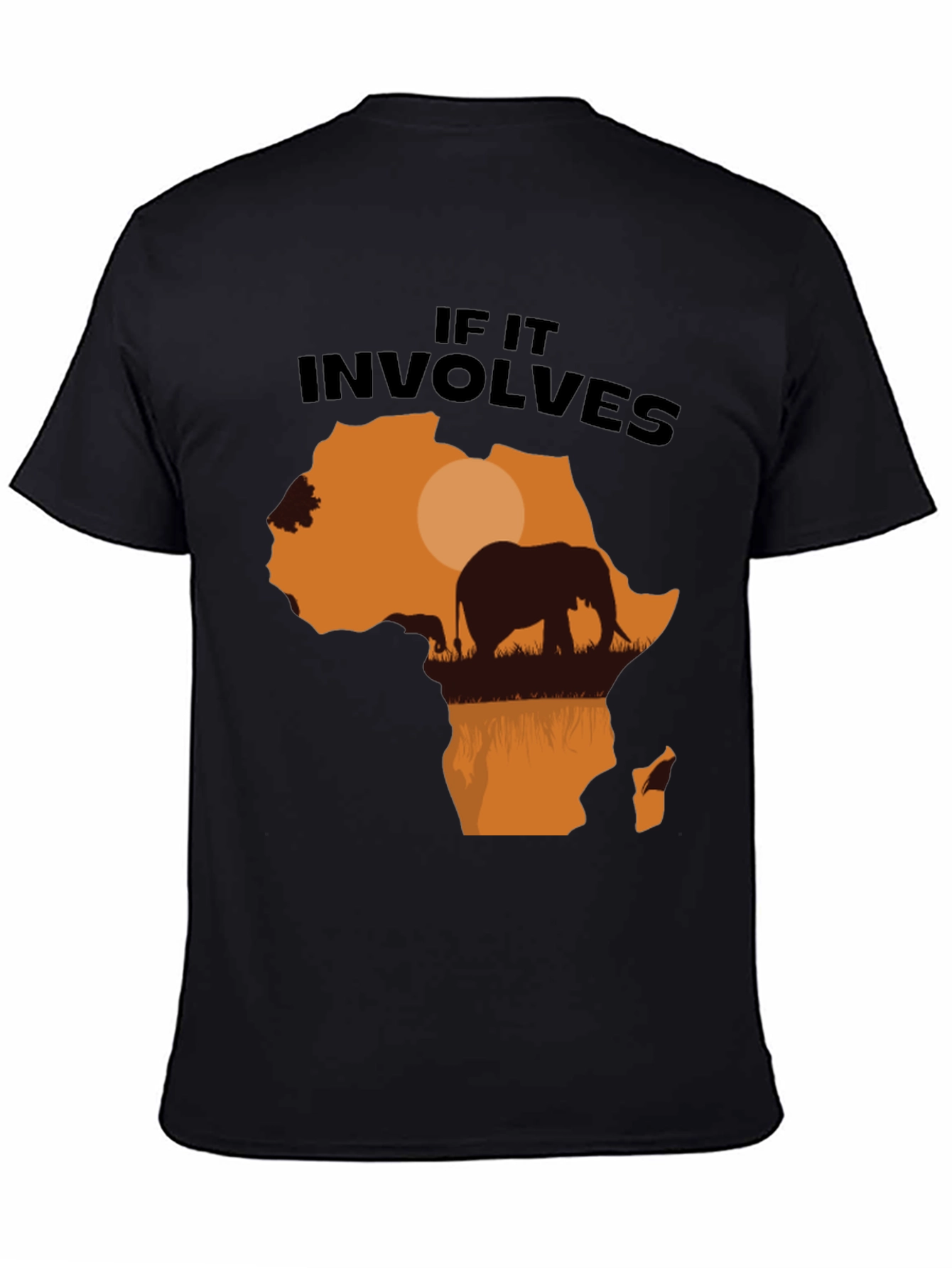 Black Africa Elephant Graphic T-Shirt - Nature Lover Tee view 4
