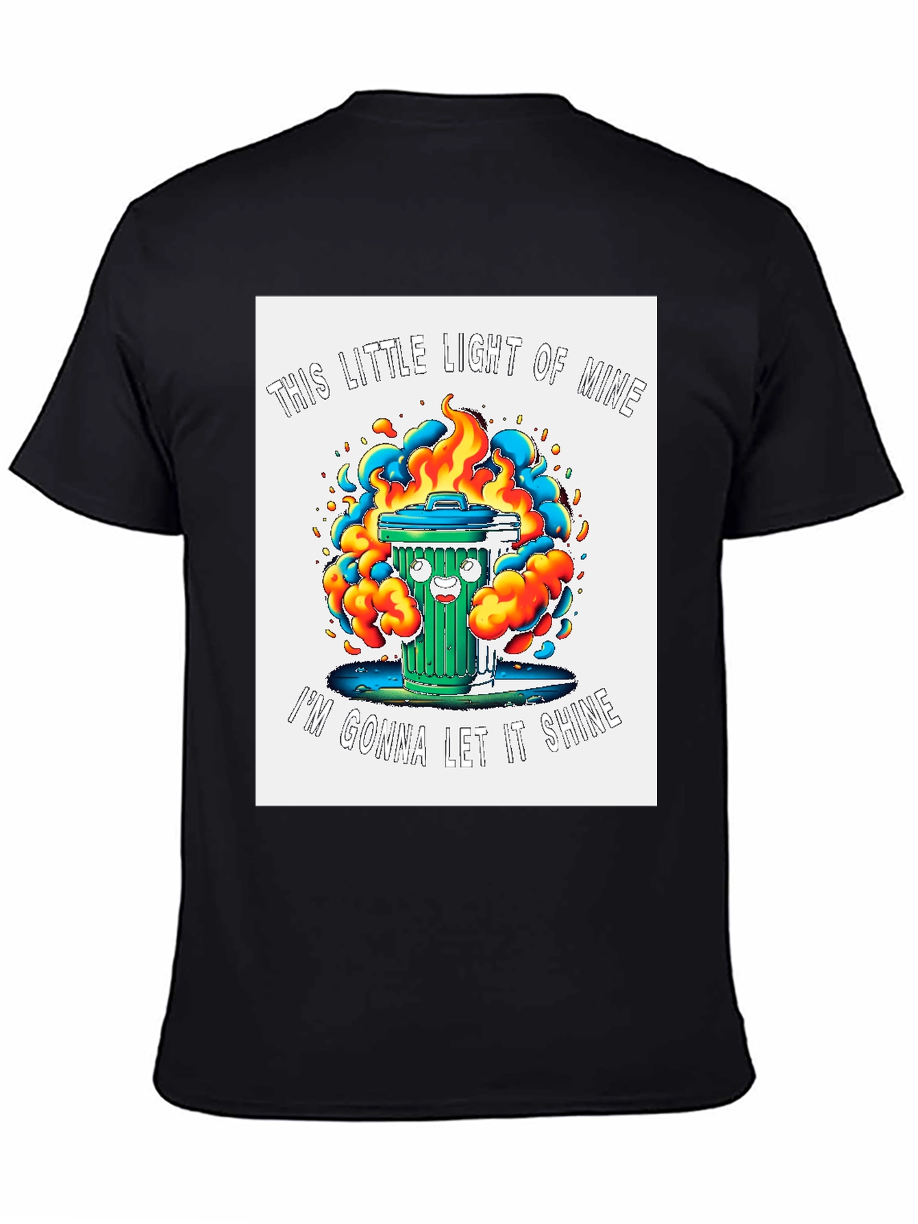 Black Funny 'This Little Light of Mine' Graphic Tee view 4