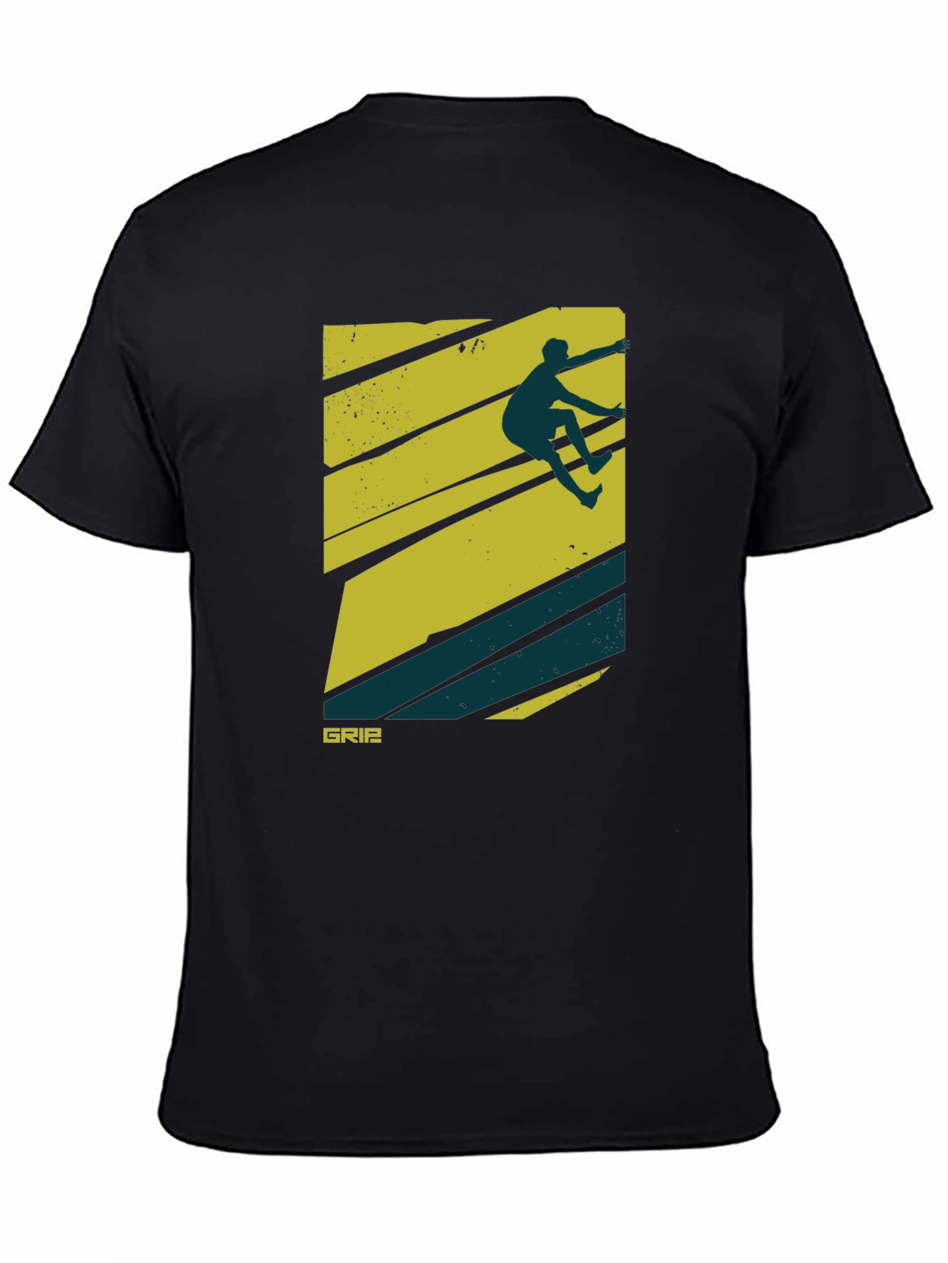 Black Climbing Graphic Tee - Grip Strength Shirt view 4