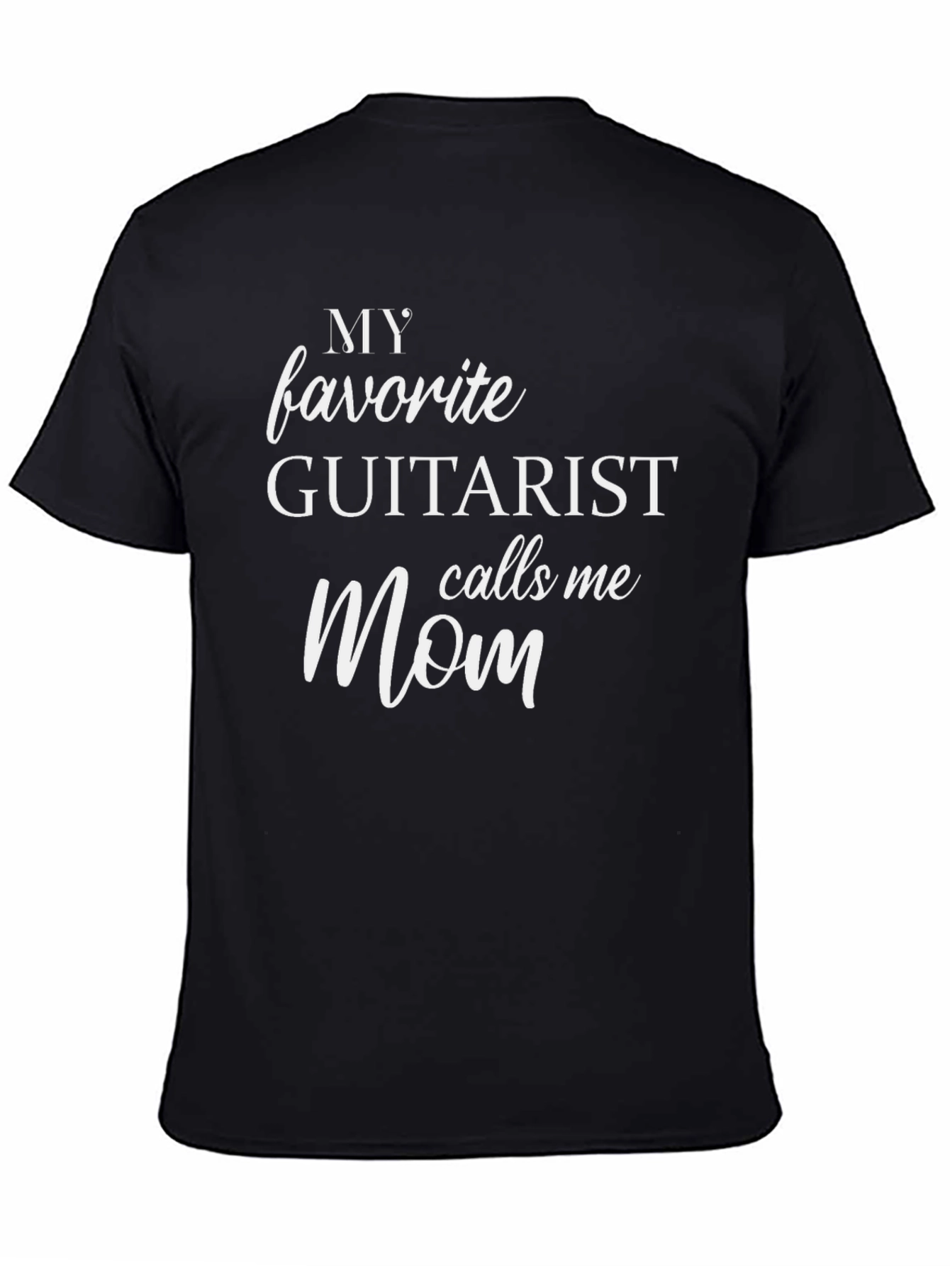 Black Guitarist Mom T-Shirt - Cool Gift for Mothers view 4