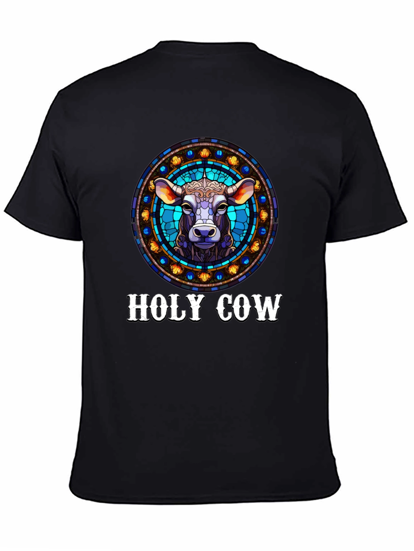 Black Holy Cow Graphic Tee - Black view 4