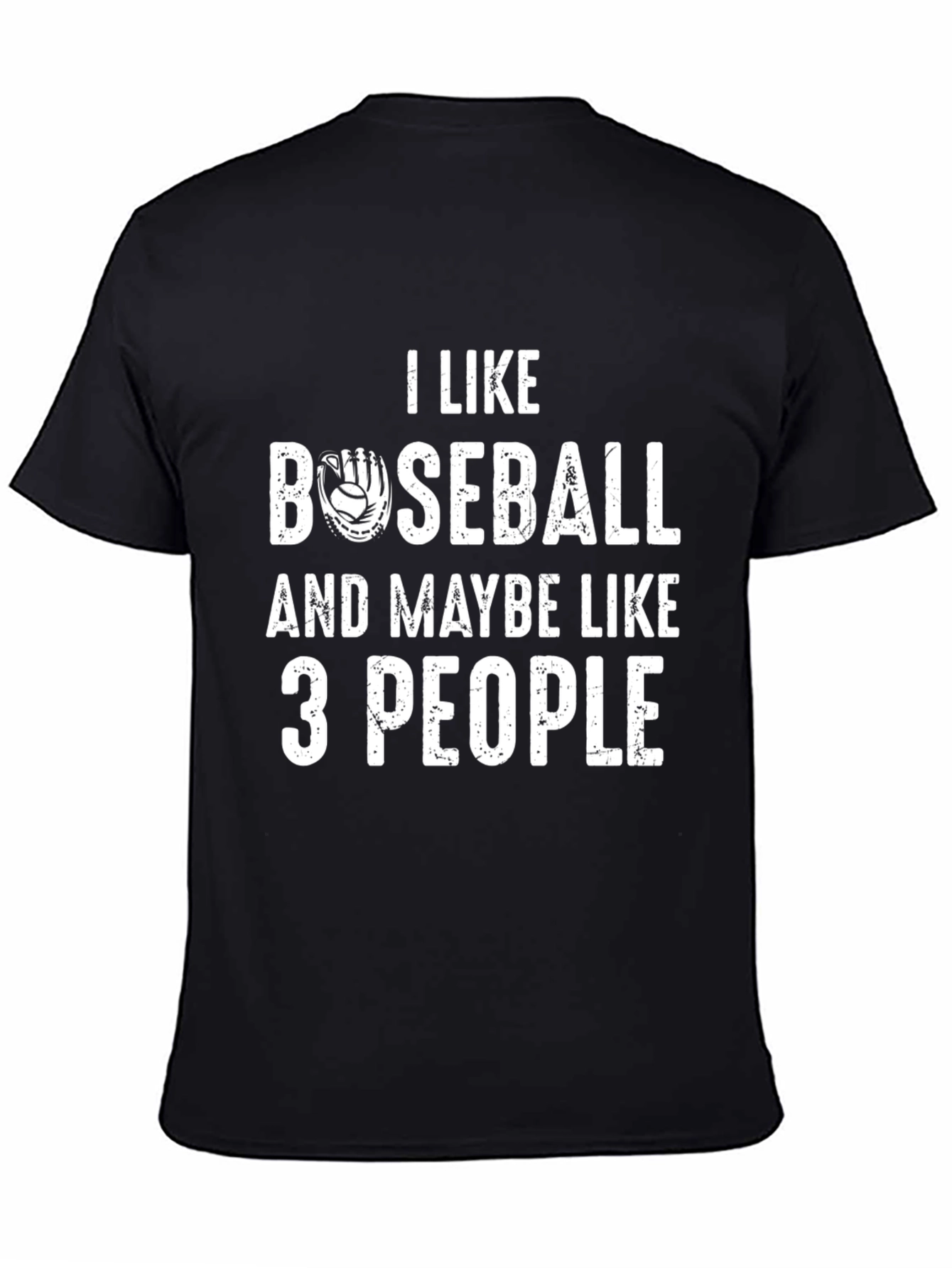 Black Funny Baseball Lover Graphic Tee view 4