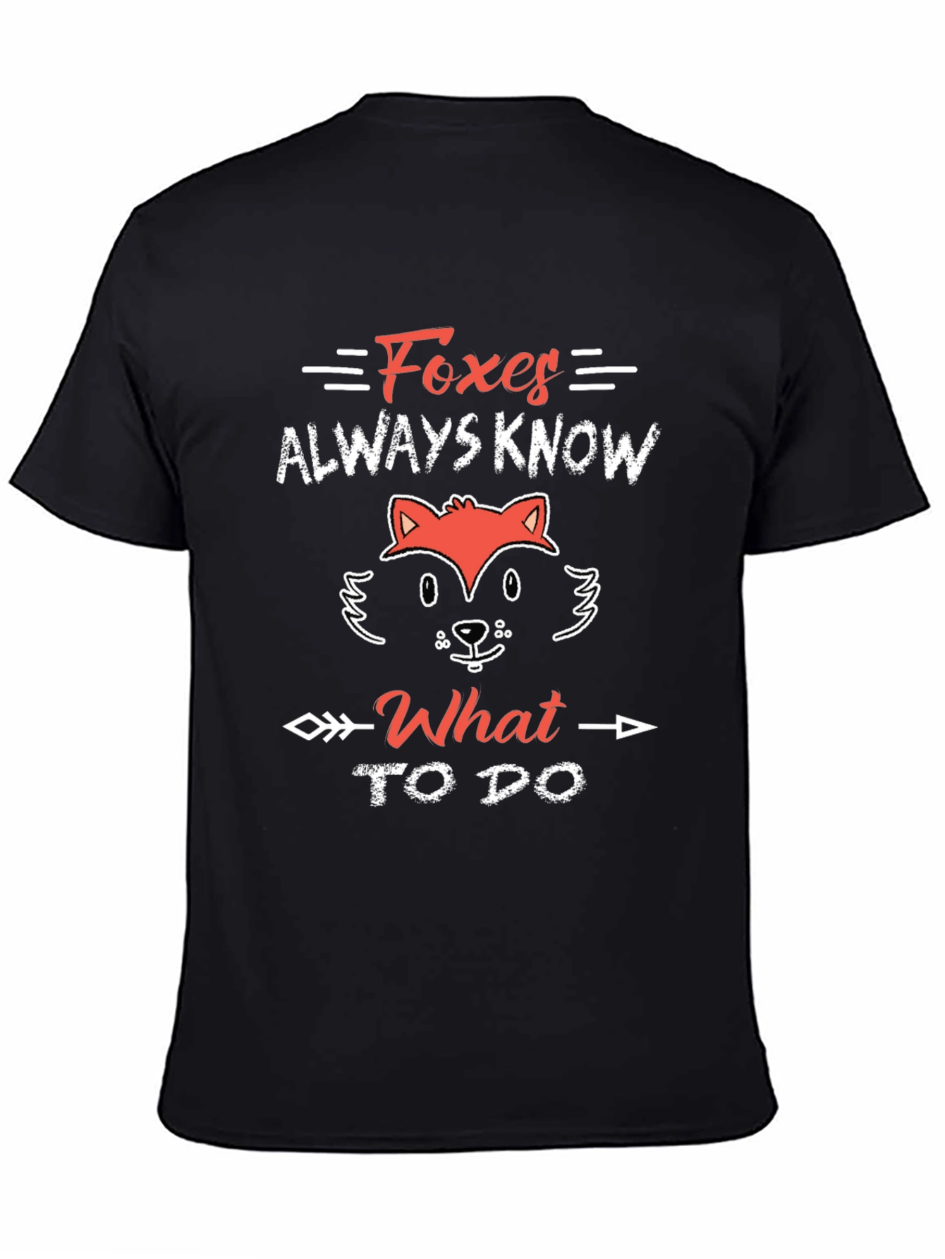 Black Foxes Always Know T-Shirt - Cute Animal Graphic Tee view 4